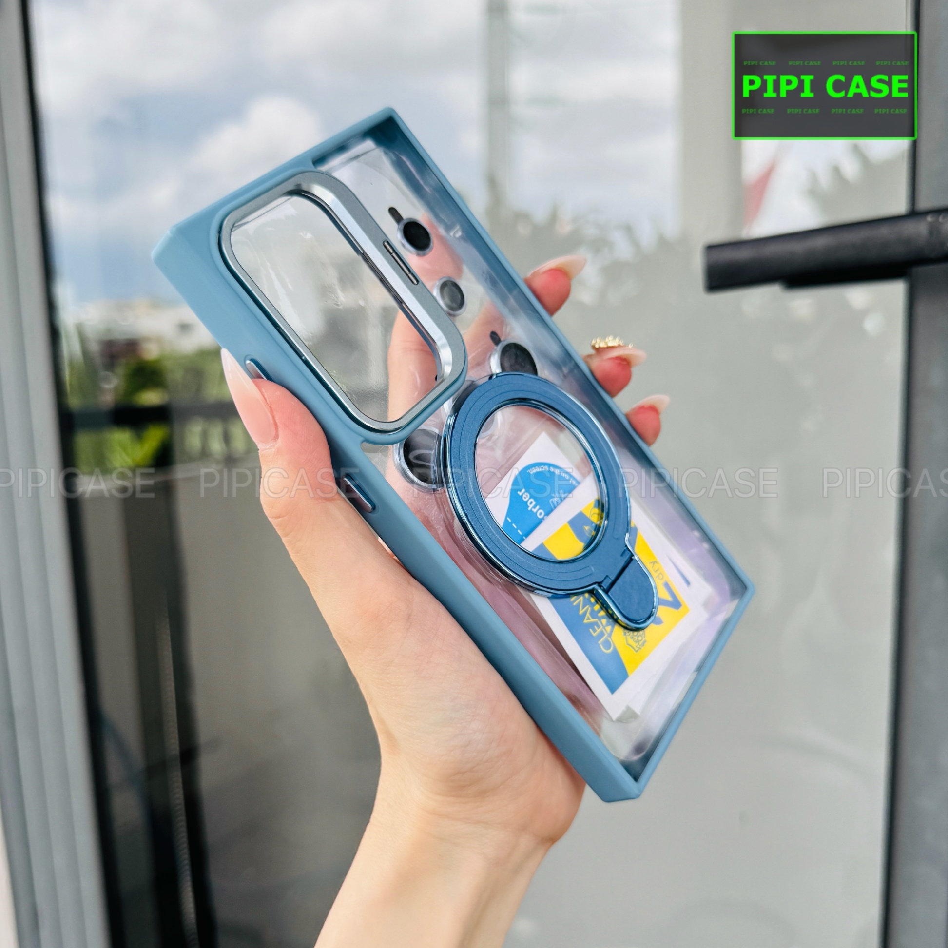 Ốp Lưng Samsung S22 Ultra 5G - Super Gone - Xanh Nhạt