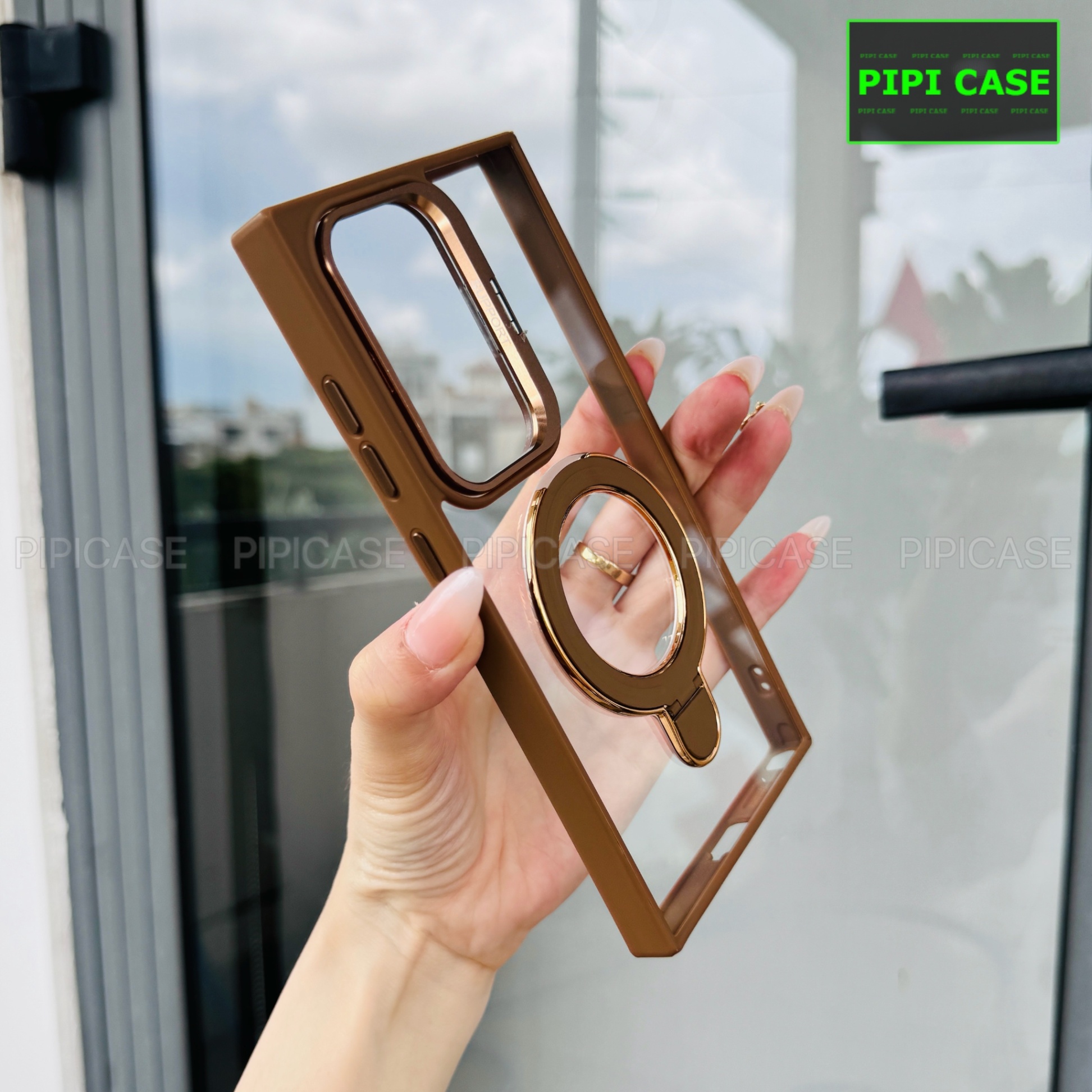 Ốp Lưng Samsung S22 Ultra 5G - Super Gone - Nâu