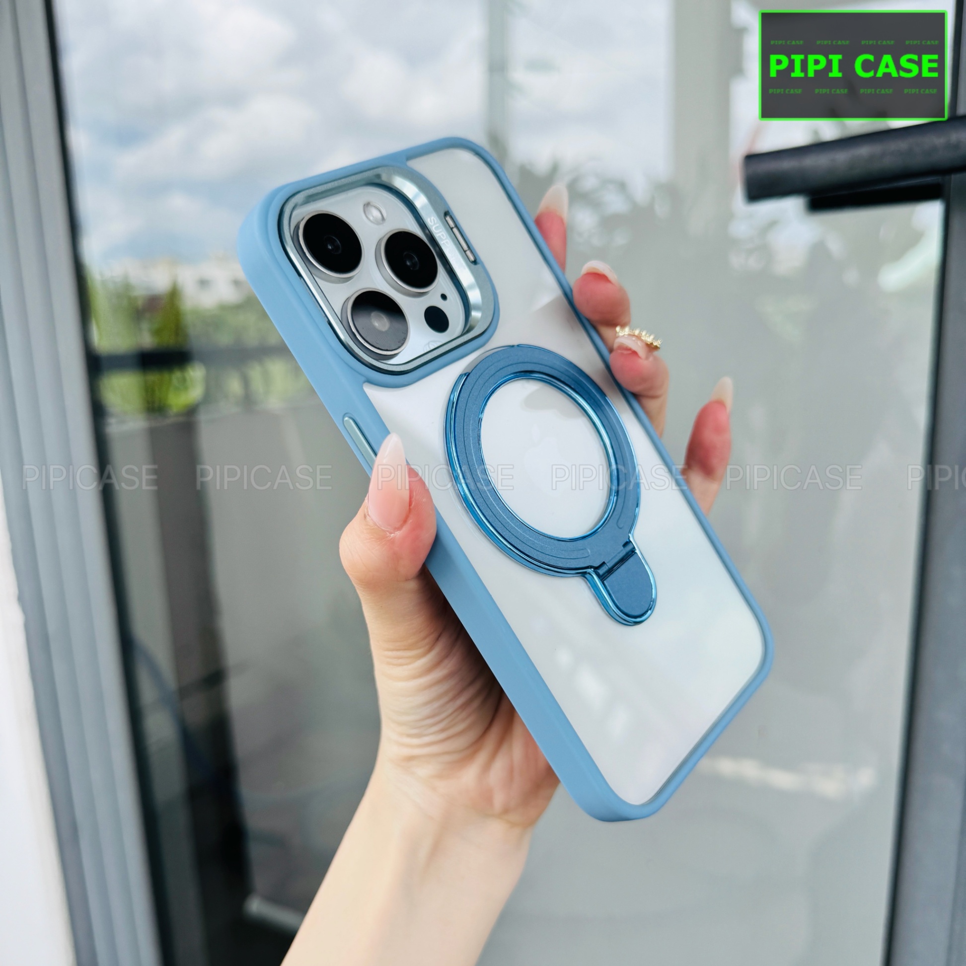Ốp Lưng iPhone 14 Pro Max - Super Gone - Xanh Nhạt