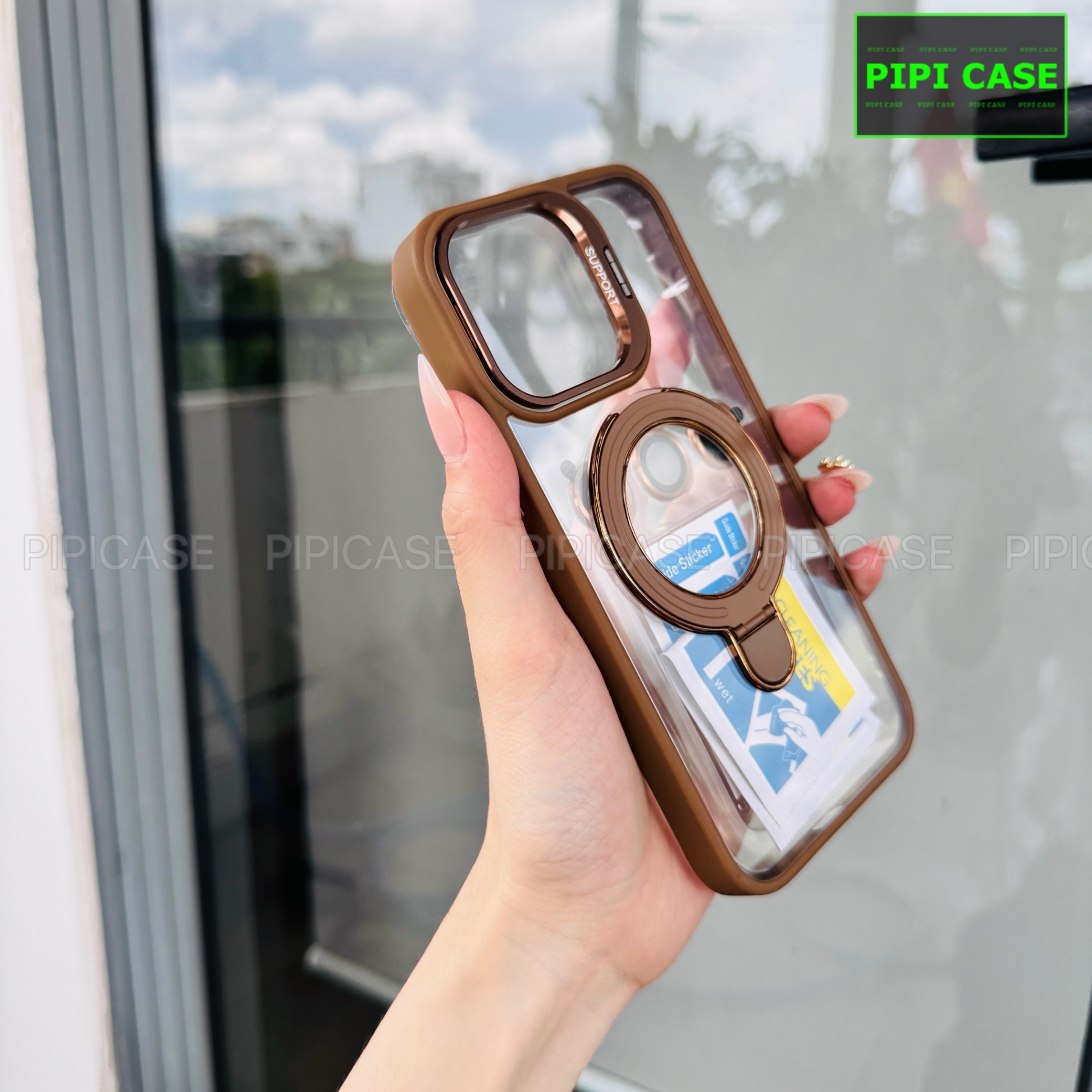 Ốp Lưng iPhone 14 Pro Max - Super Gone - Nâu