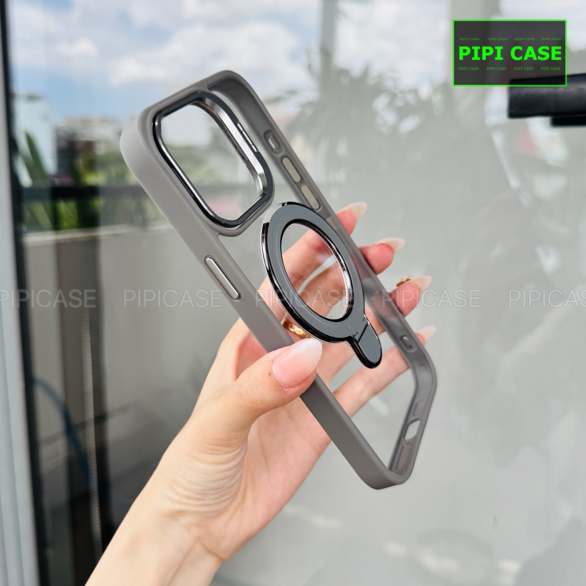 Ốp Lưng iPhone 15 Pro Max - Super Gone - Xám