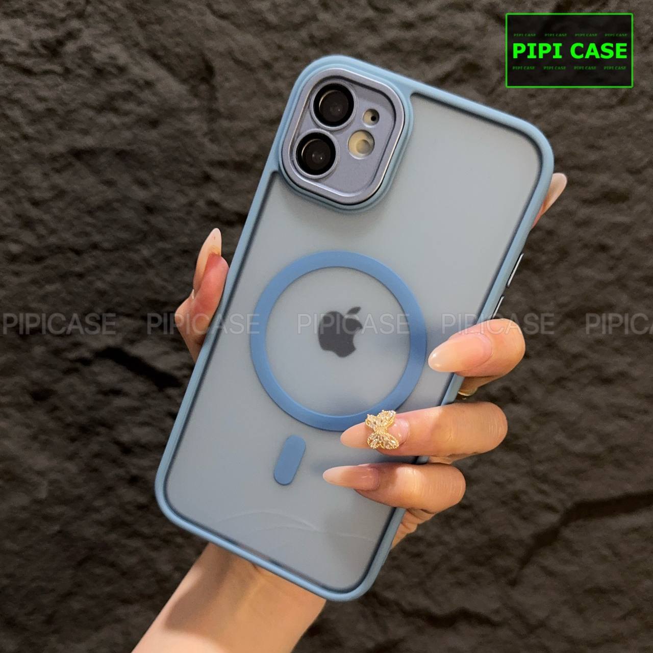 Ốp Lưng iPhone 12 - Kao - Xanh Nhạt