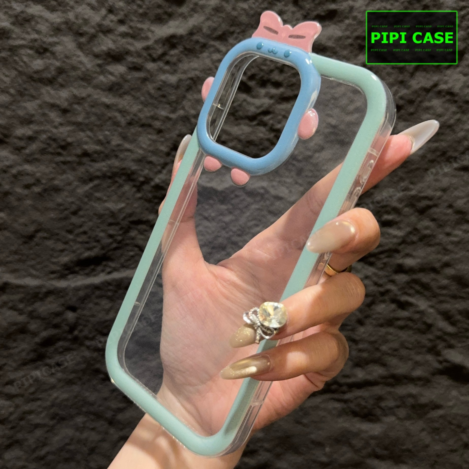 Ốp Lưng iPhone 15 - Chic Cute - Xanh Mint