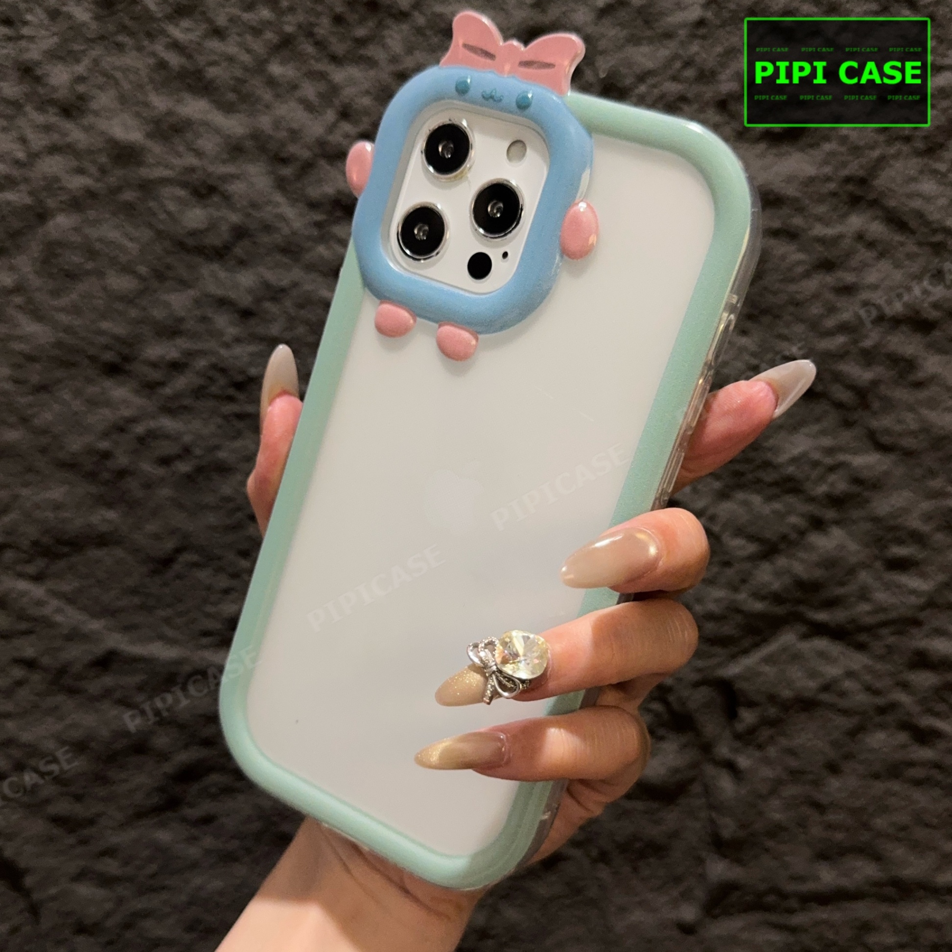 Ốp Lưng iPhone 12 Pro Max - Chic Cute - Xanh Mint