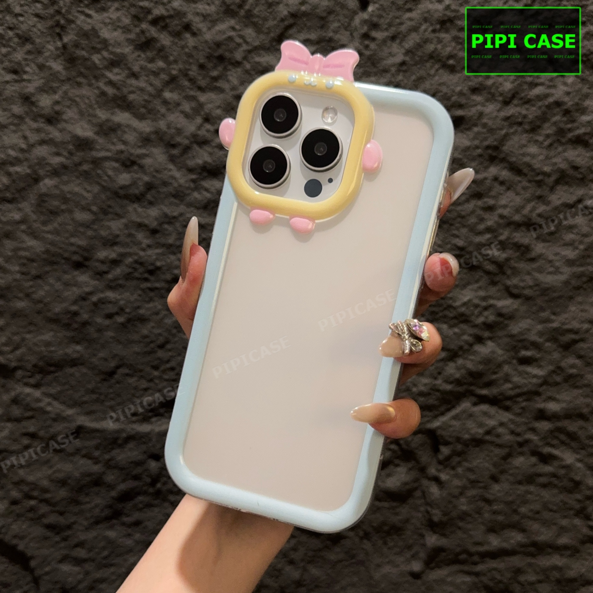 Ốp Lưng iPhone 15 Pro Max - Chic Cute - Xanh Nhạt