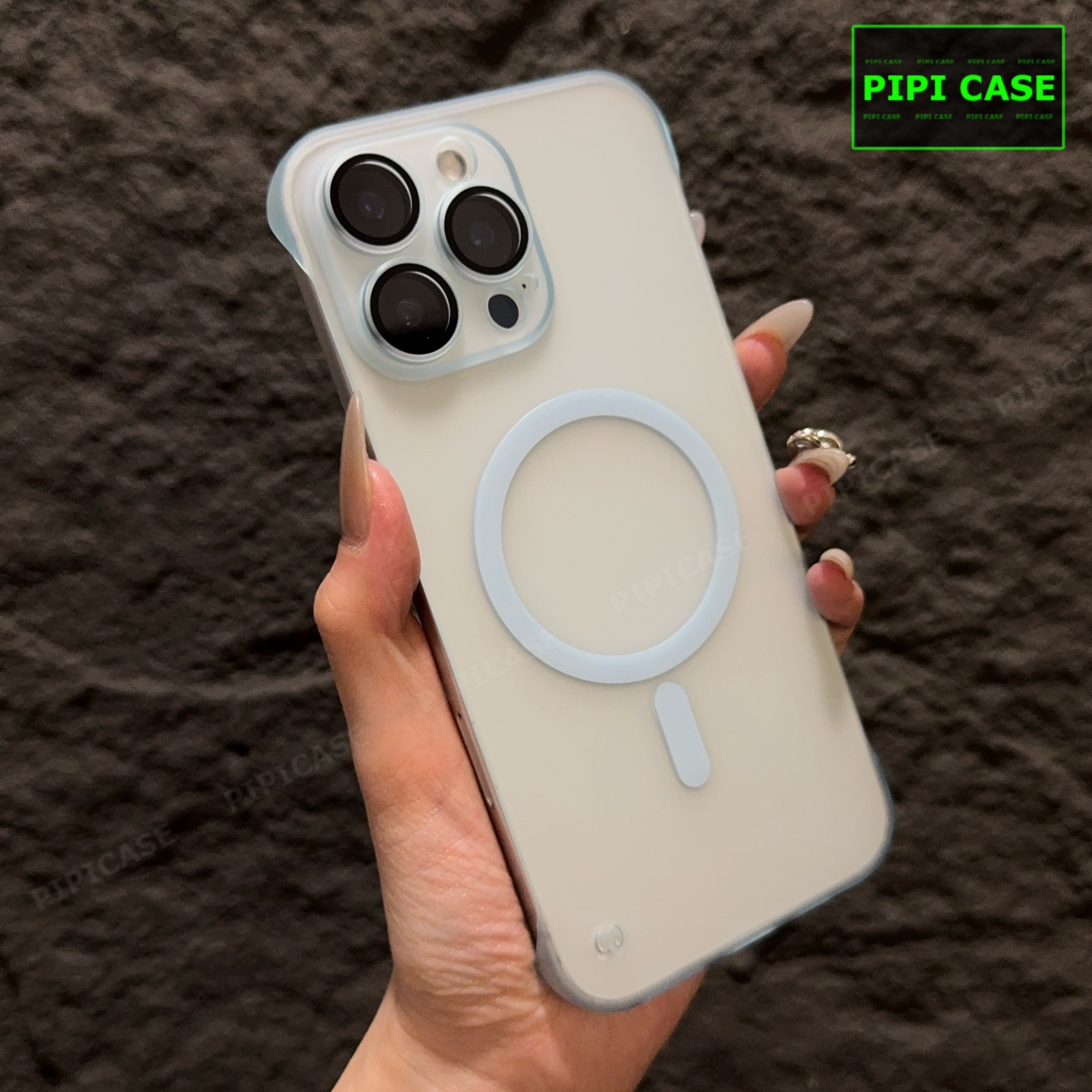 Ốp Lưng iPhone 15 Pro Max - Chicky - Xanh Nhạt