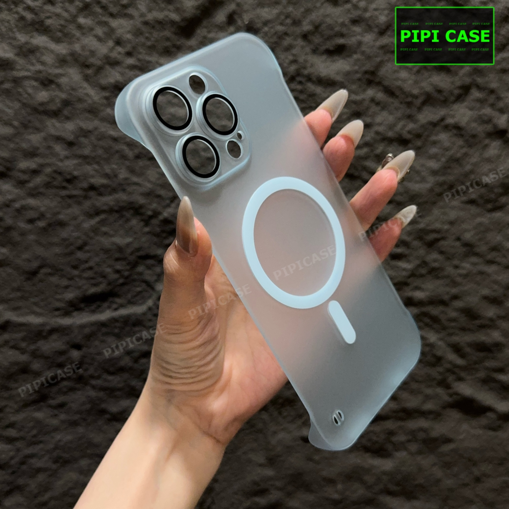 Ốp Lưng iPhone 15 Pro - Chicky - Xanh Nhạt