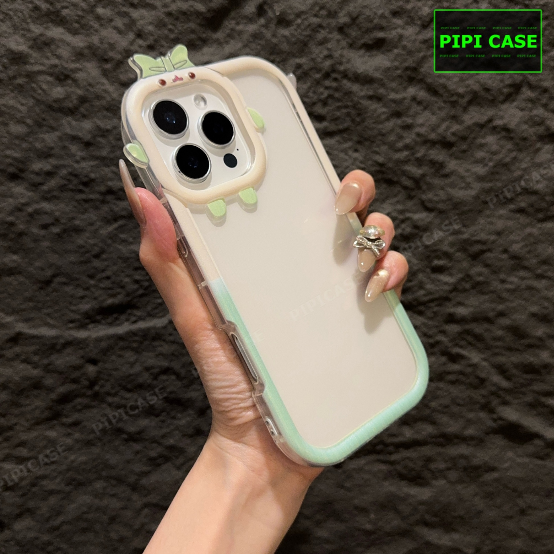 Ốp Lưng iPhone 16 Pro Max - Chic Cute - Xanh Mint