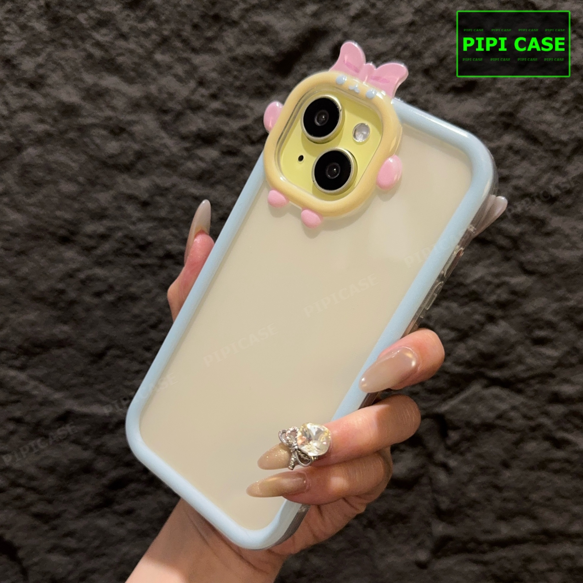 Ốp Lưng iPhone 15 - Chic Cute - Xanh Nhạt
