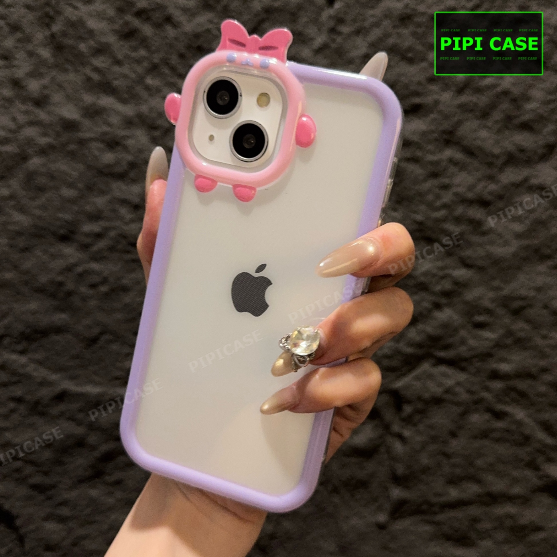 Ốp Lưng iPhone 15 - Chic Cute - Tím