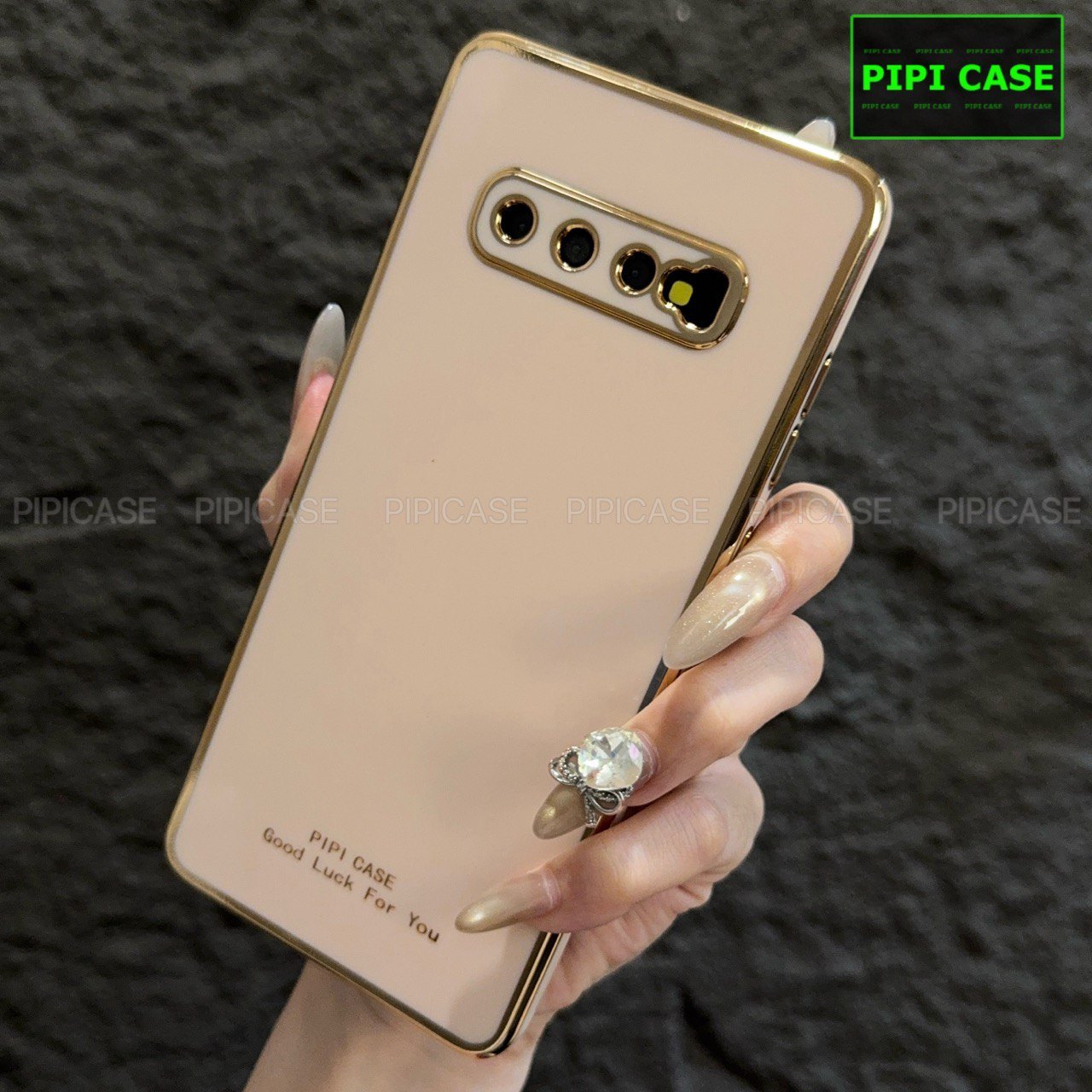 Ốp Lưng Samsung S10 Plus - Royal - Vàng Hồng