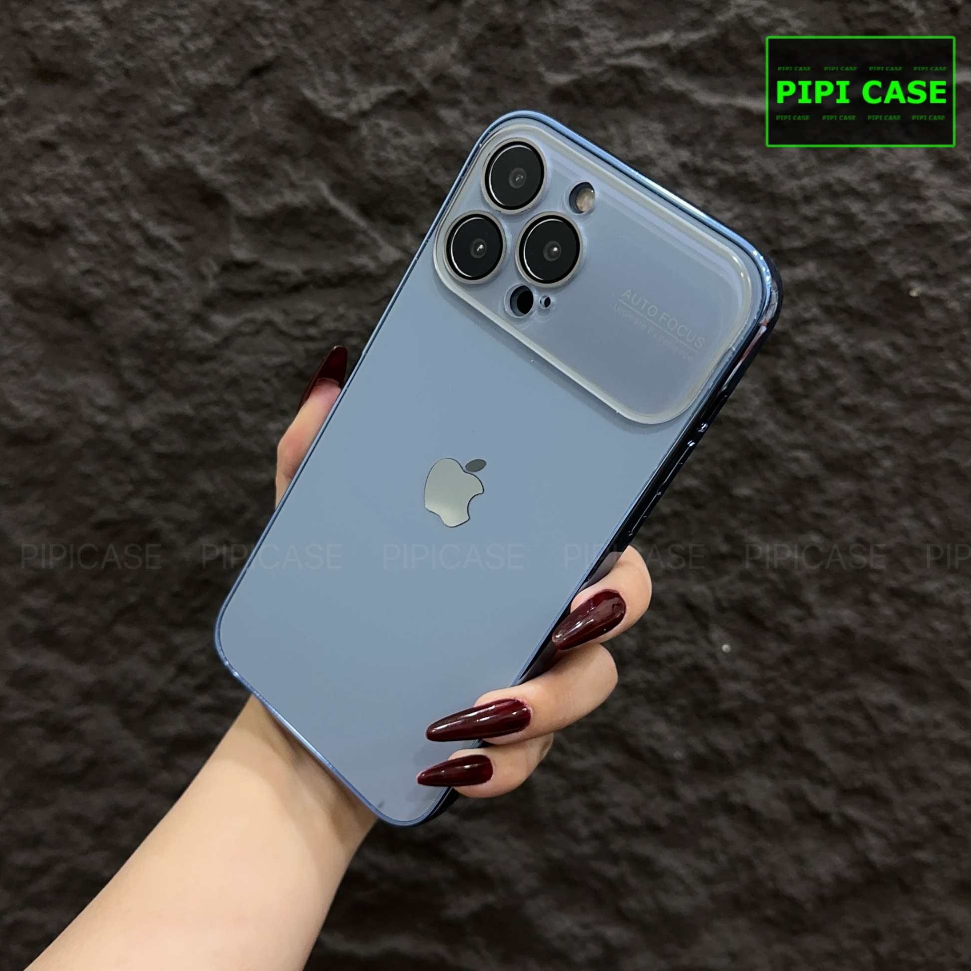 Ốp Lưng iPhone 12 Pro Max - Auto Glass - Xanh Nhạt