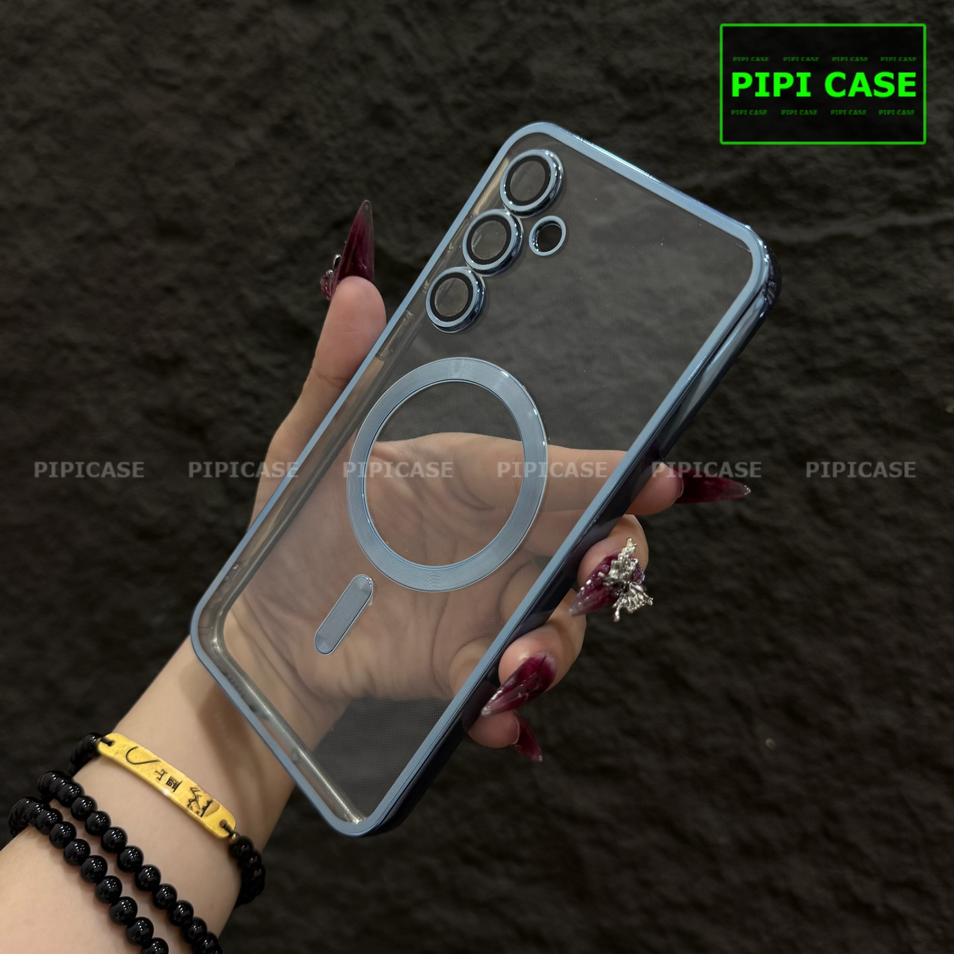 Ốp Lưng Samsung S23 FE 5G - Ticker - Xanh Nhạt