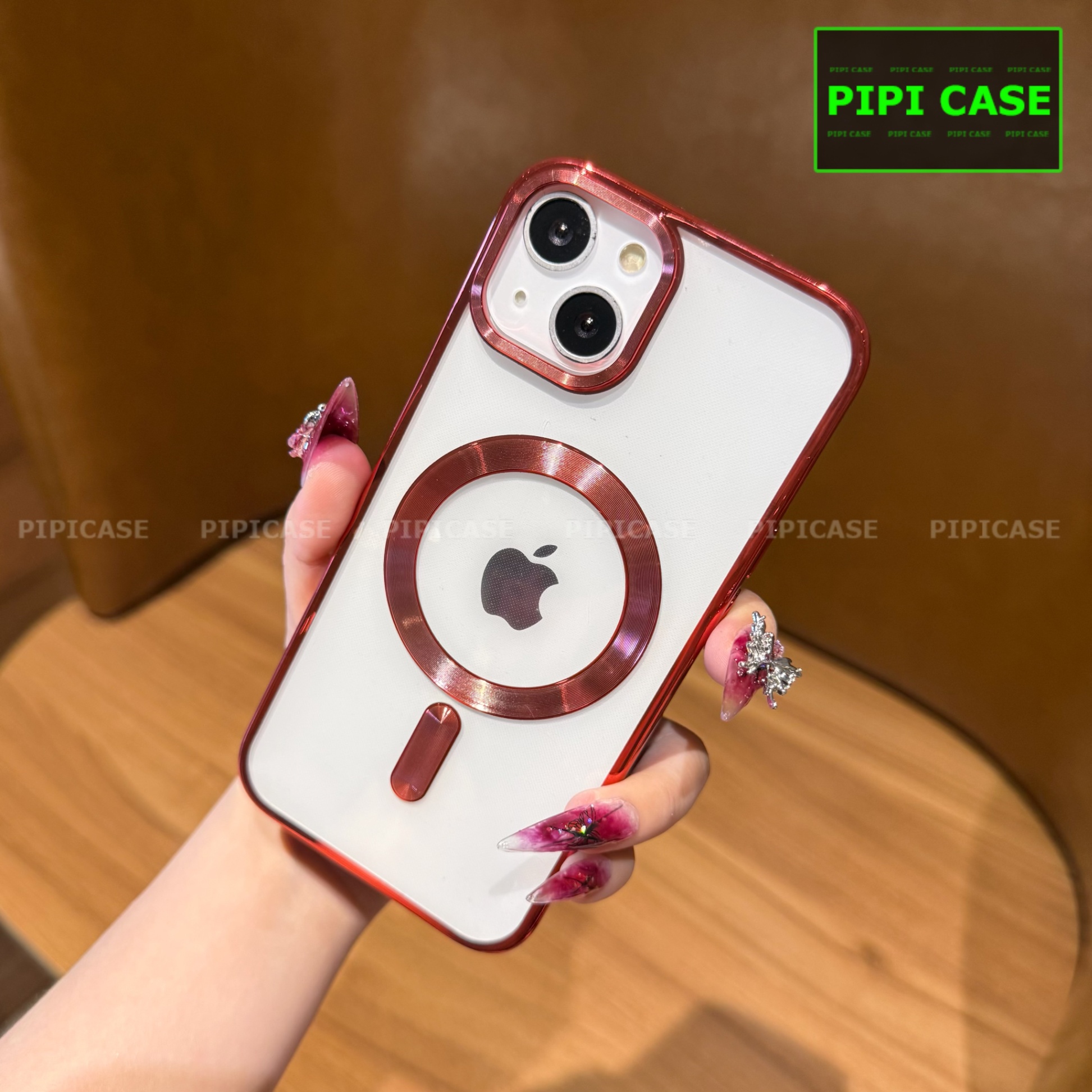 Ốp Lưng iPhone 15 - Ticker - Đỏ