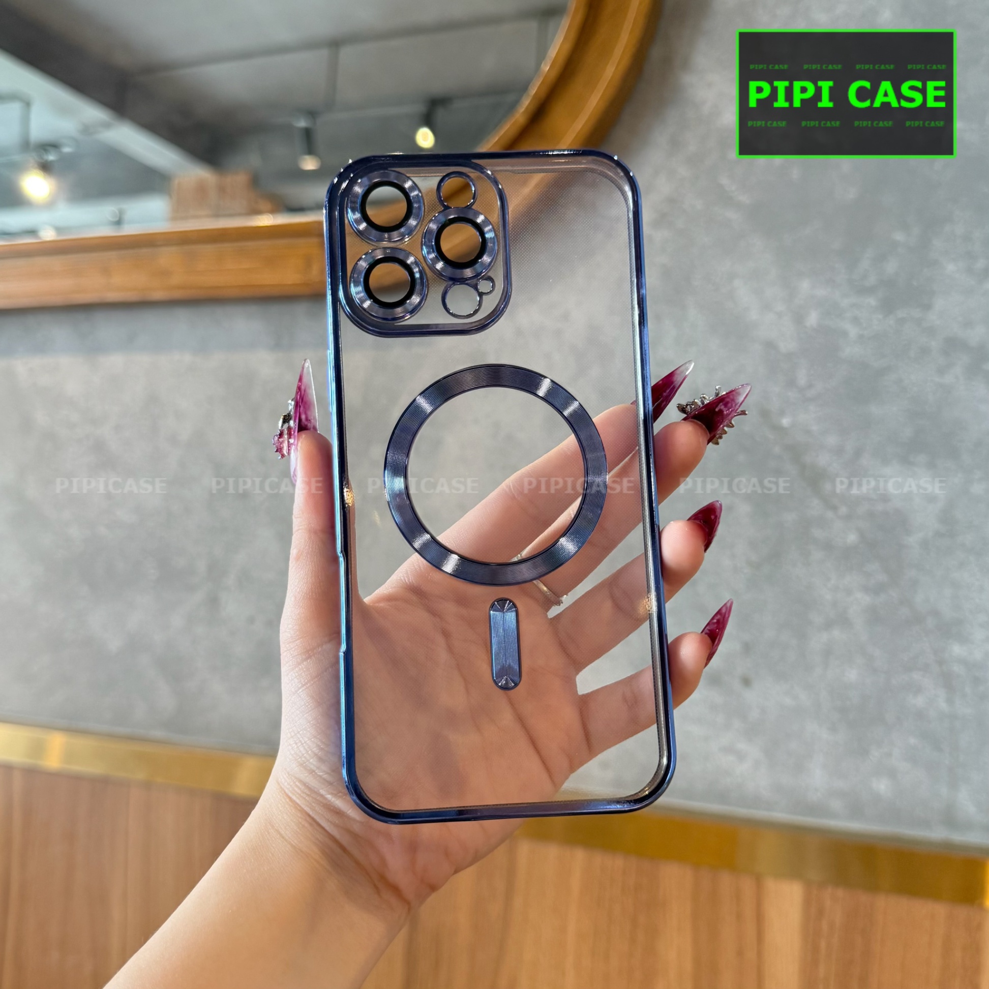 Ốp Lưng iPhone 15 Pro Max - VCA - Xanh Dương