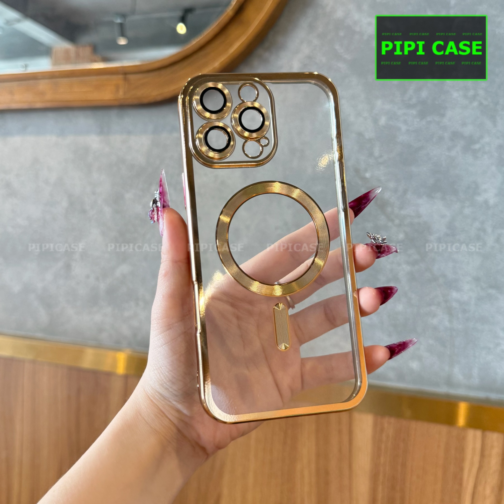 Ốp Lưng iPhone 15 Pro Max - VCA - Vàng