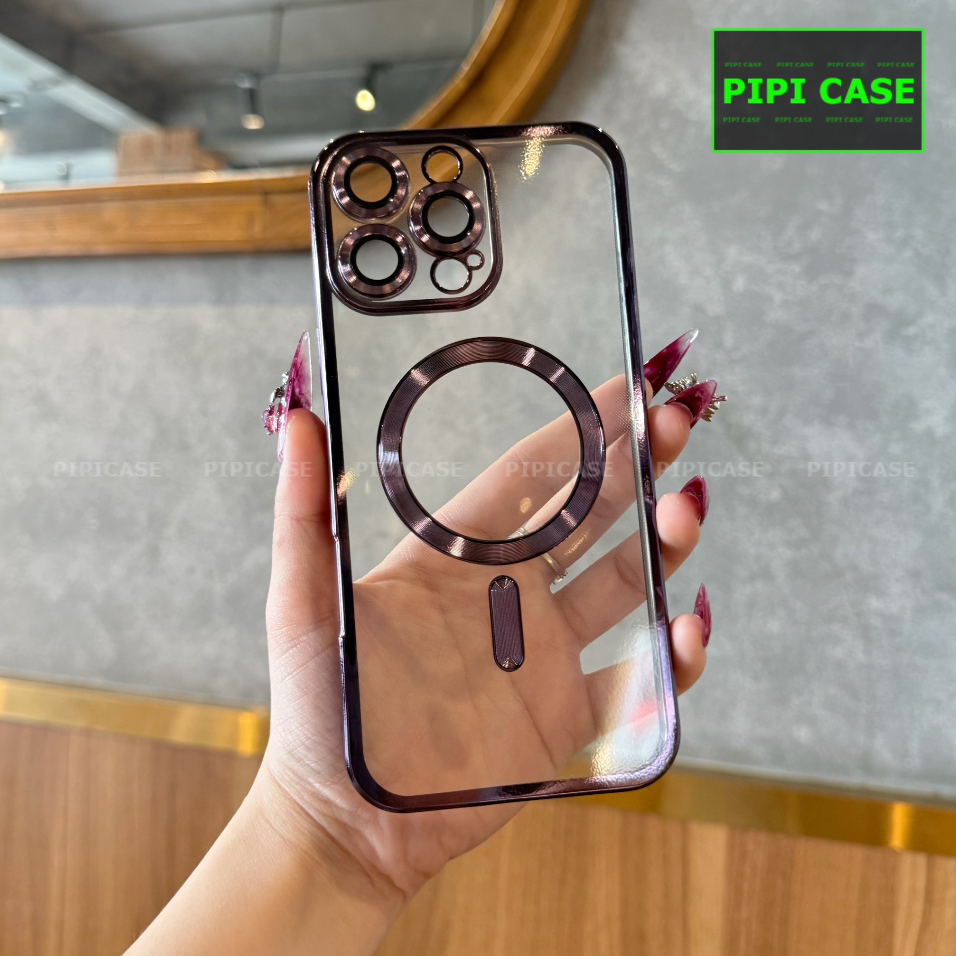 Ốp Lưng iPhone 15 Pro Max - VCA - Tím