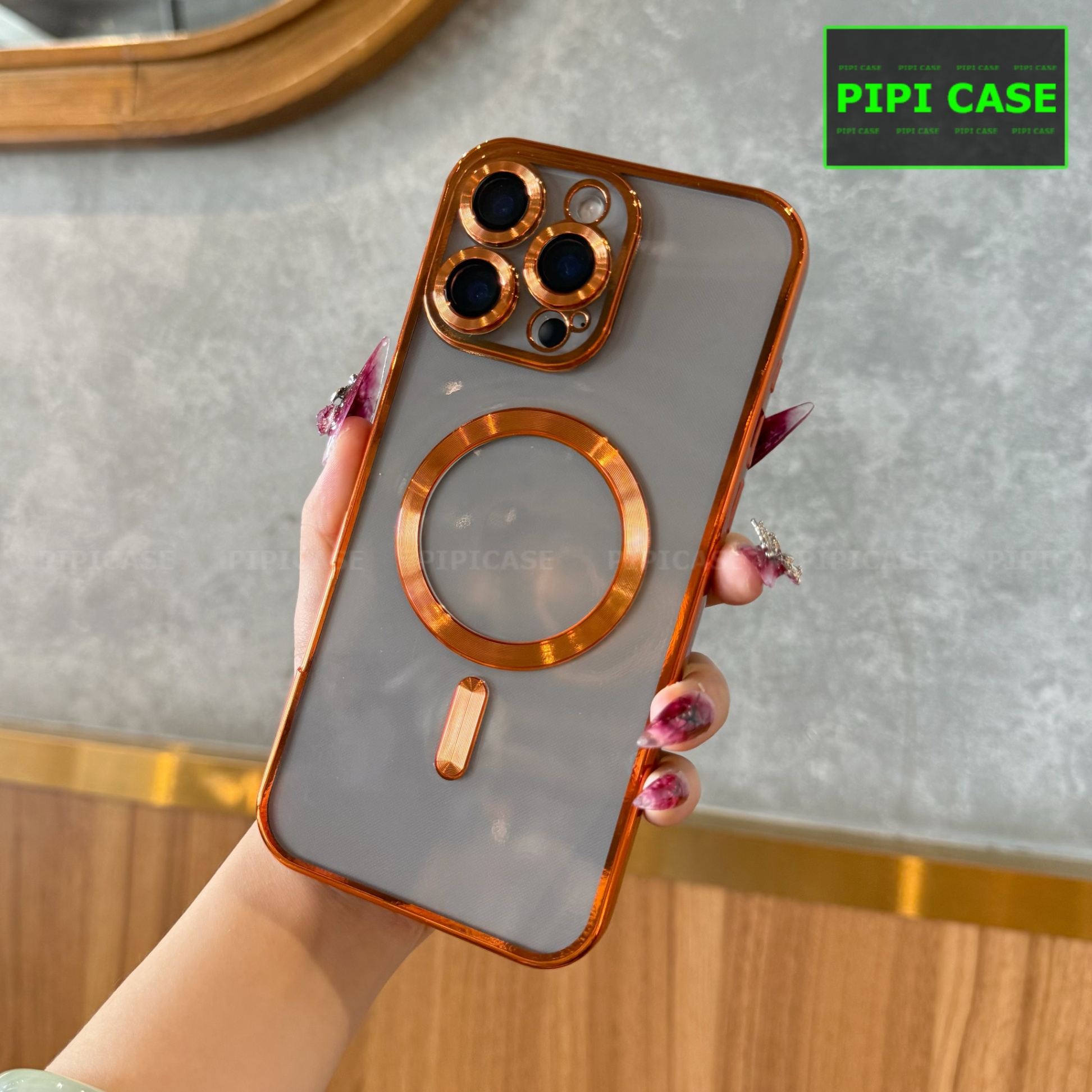 Ốp Lưng iPhone 16 Pro Max - VCA - Cam