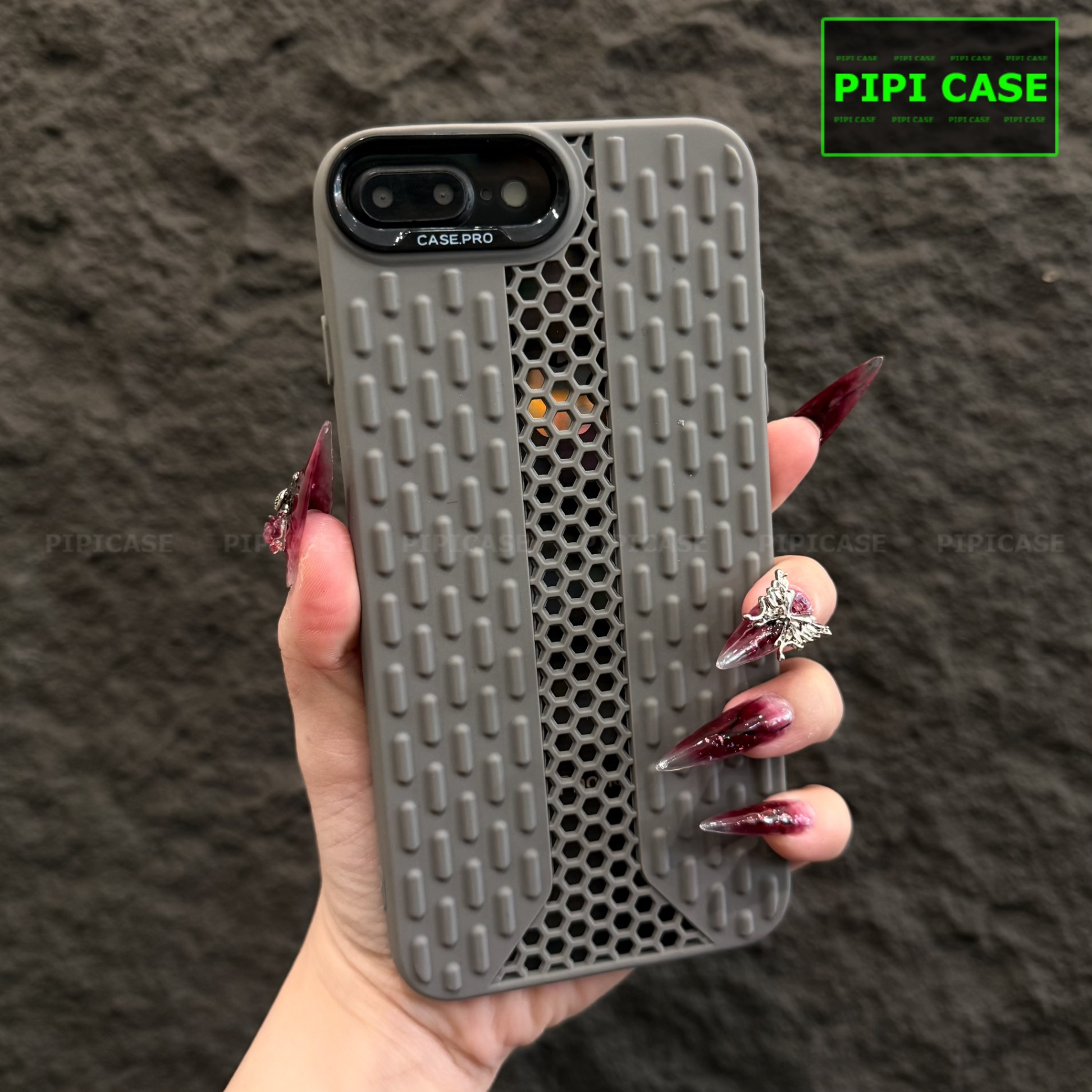 Ốp Lưng iPhone 7 Plus / 8 Plus - Ricky - Xám