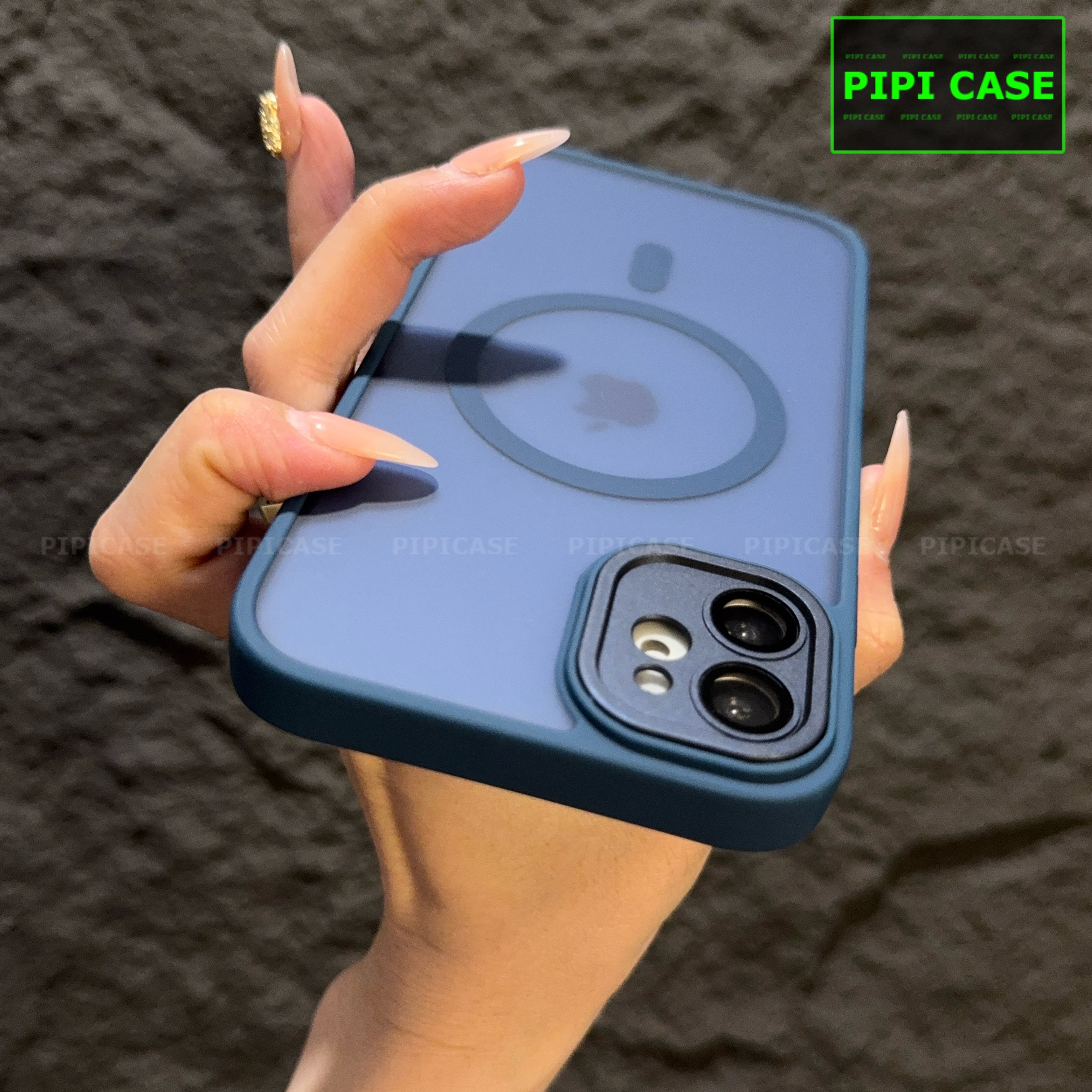 Ốp Lưng iPhone 12 - Kao - Xanh Dương