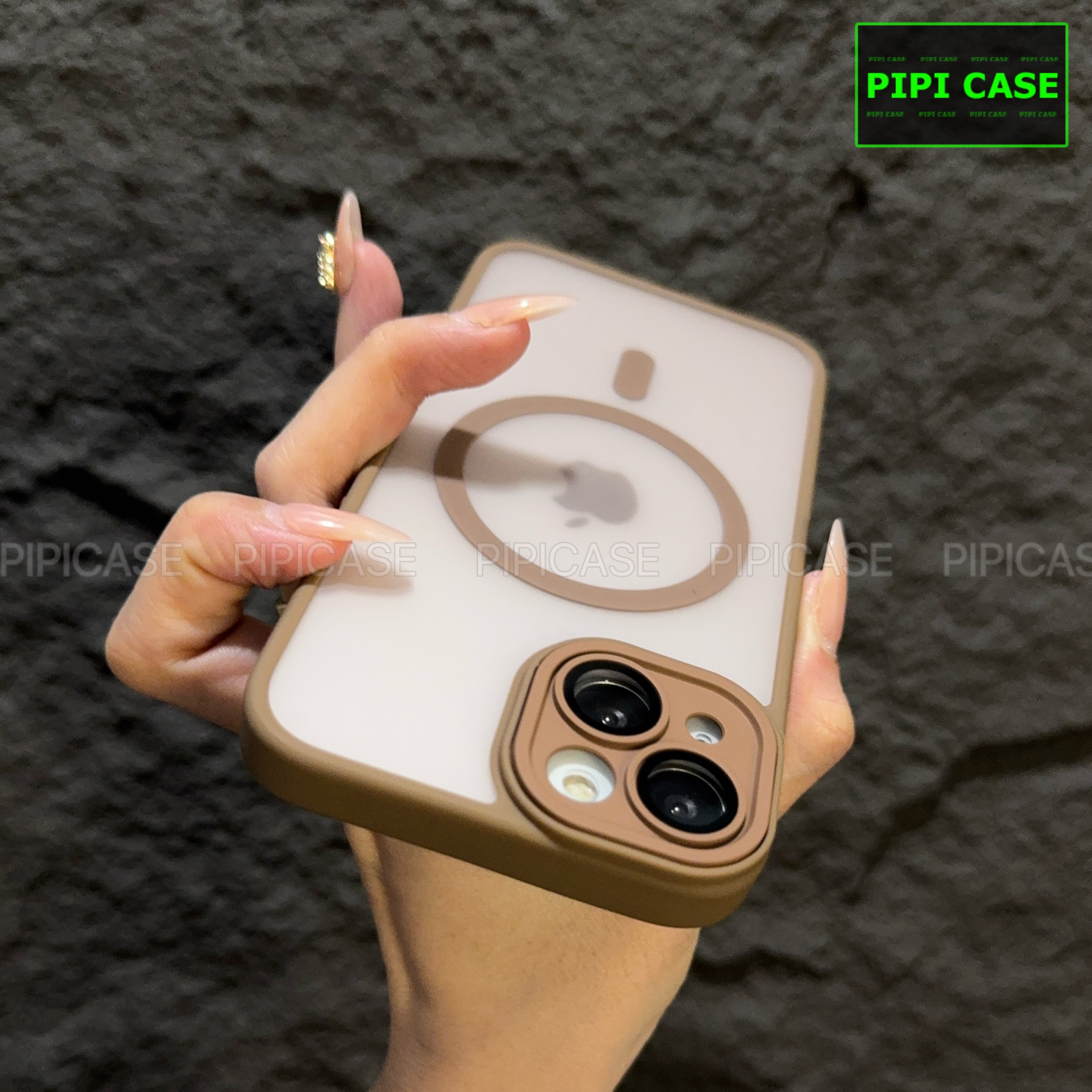 Ốp Lưng iPhone 13 - Kao - Nâu