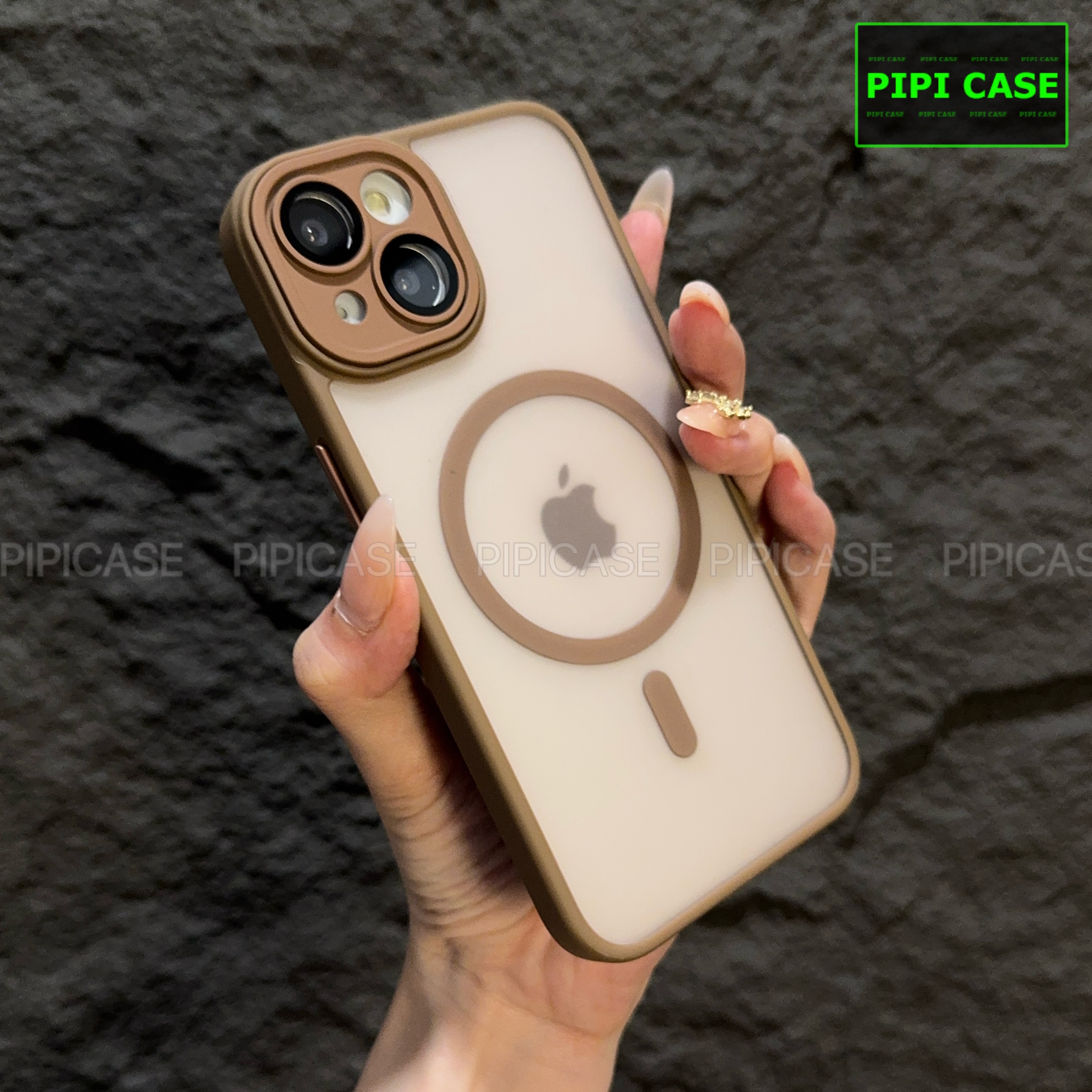 Ốp Lưng iPhone 13 - Kao - Nâu
