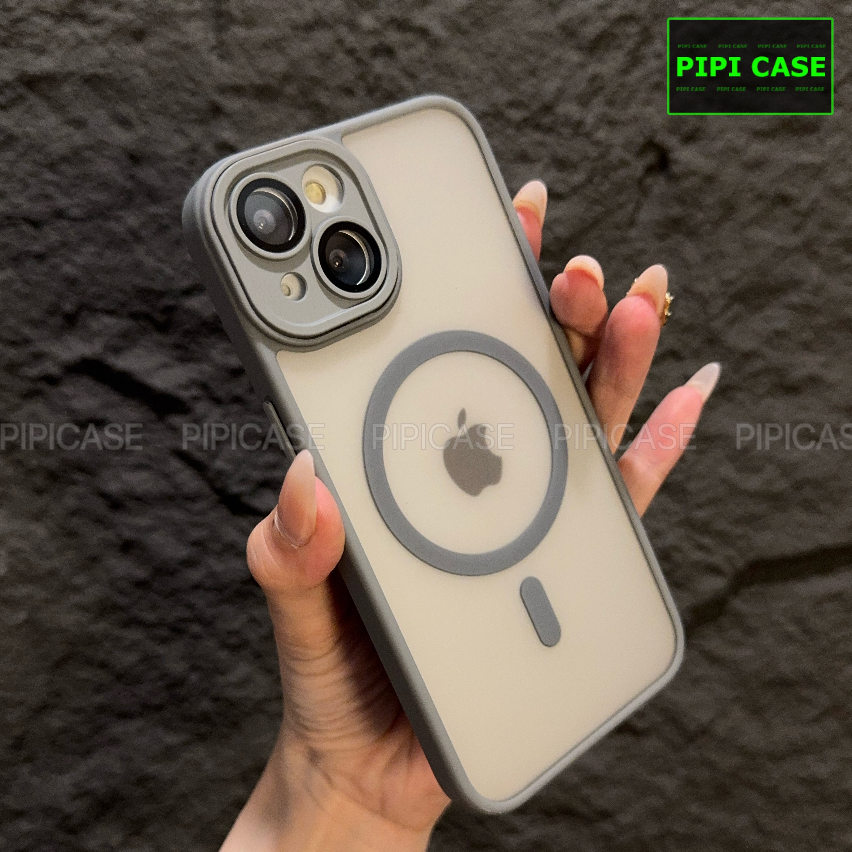 Ốp Lưng iPhone 13 - Kao - Xám