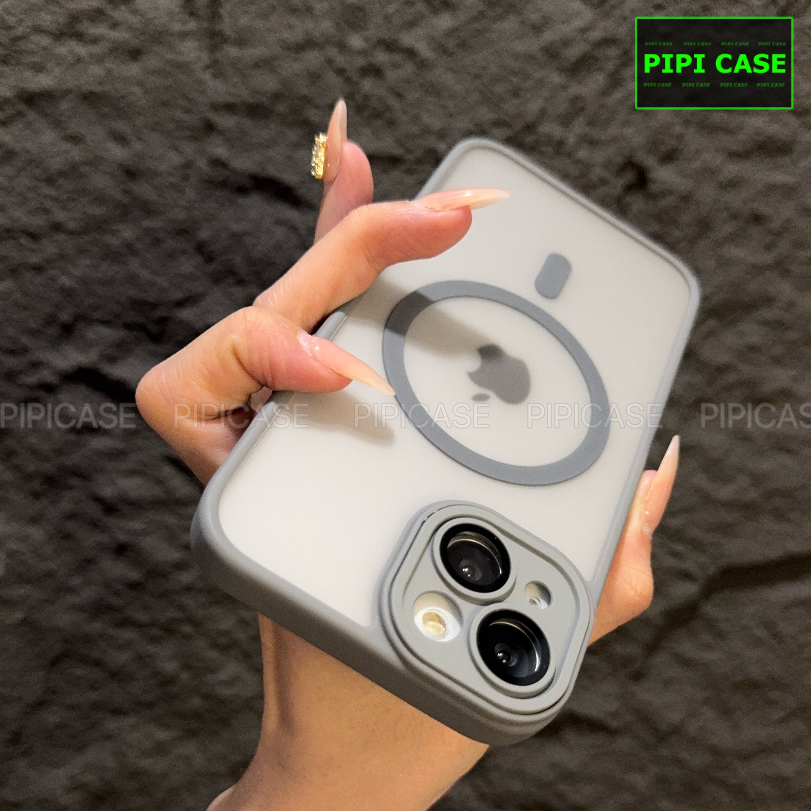 Ốp Lưng iPhone 13 - Kao - Xám