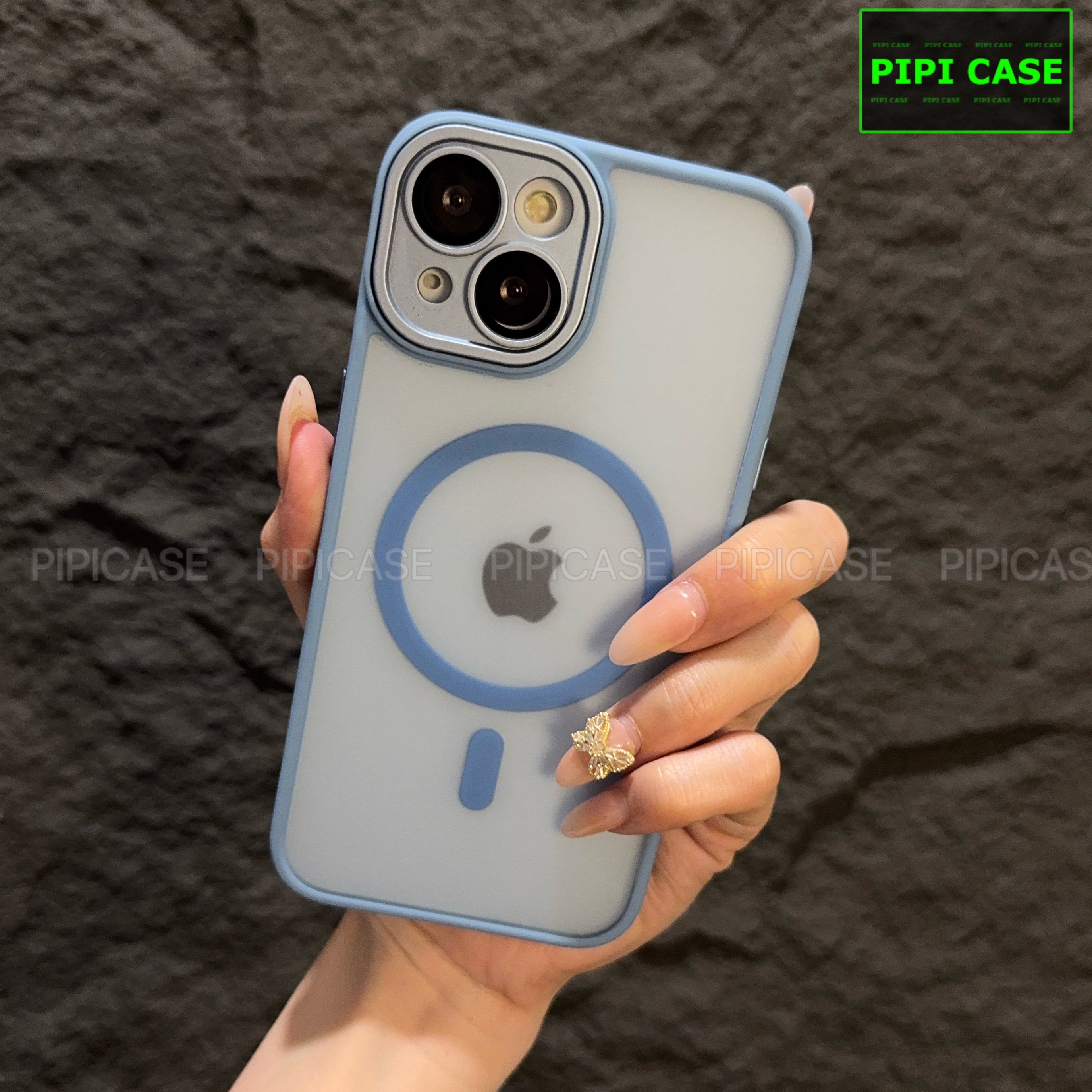 Ốp Lưng iPhone 13 - Kao - Xanh Nhạt