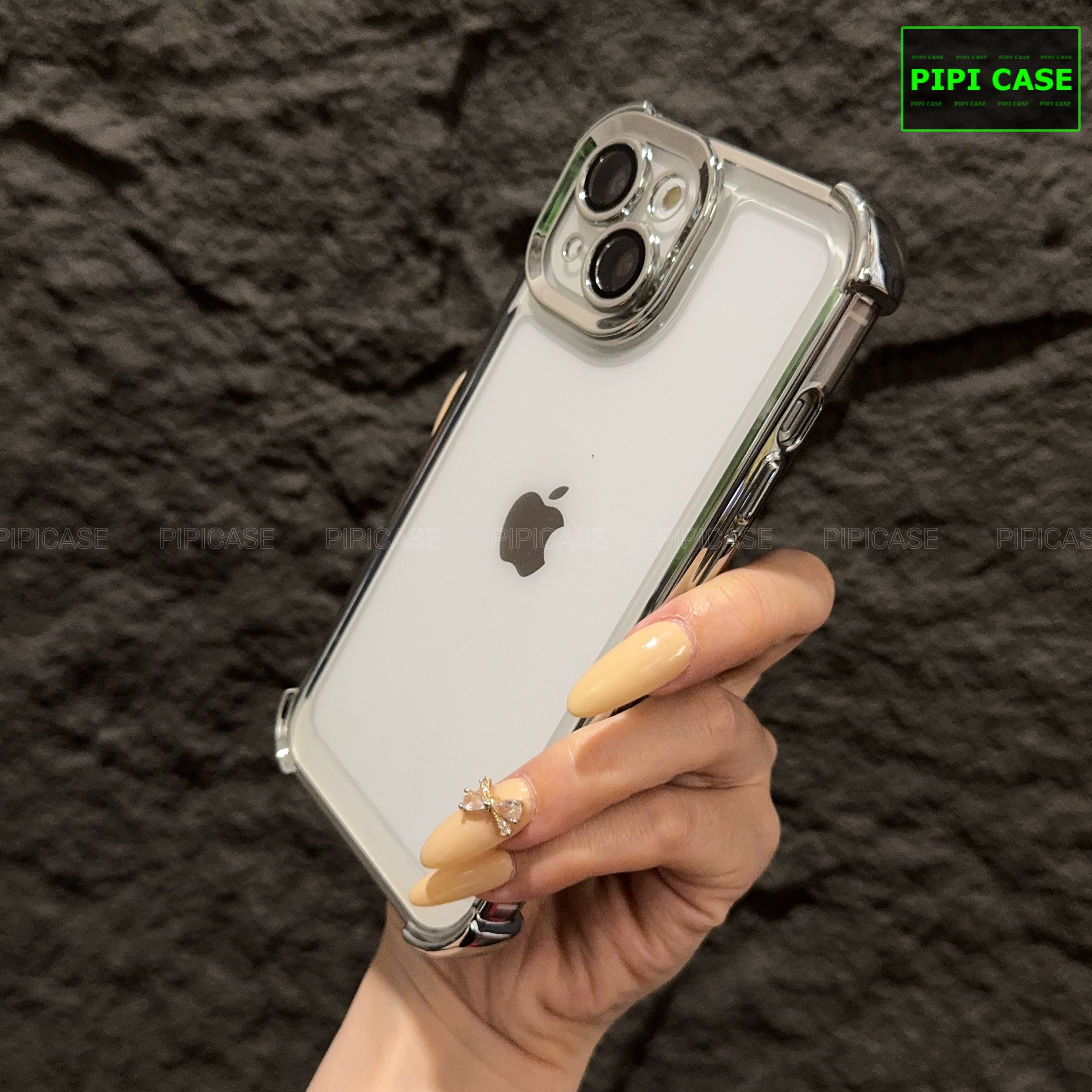 Ốp Lưng iPhone 14 - Gu - Bạc