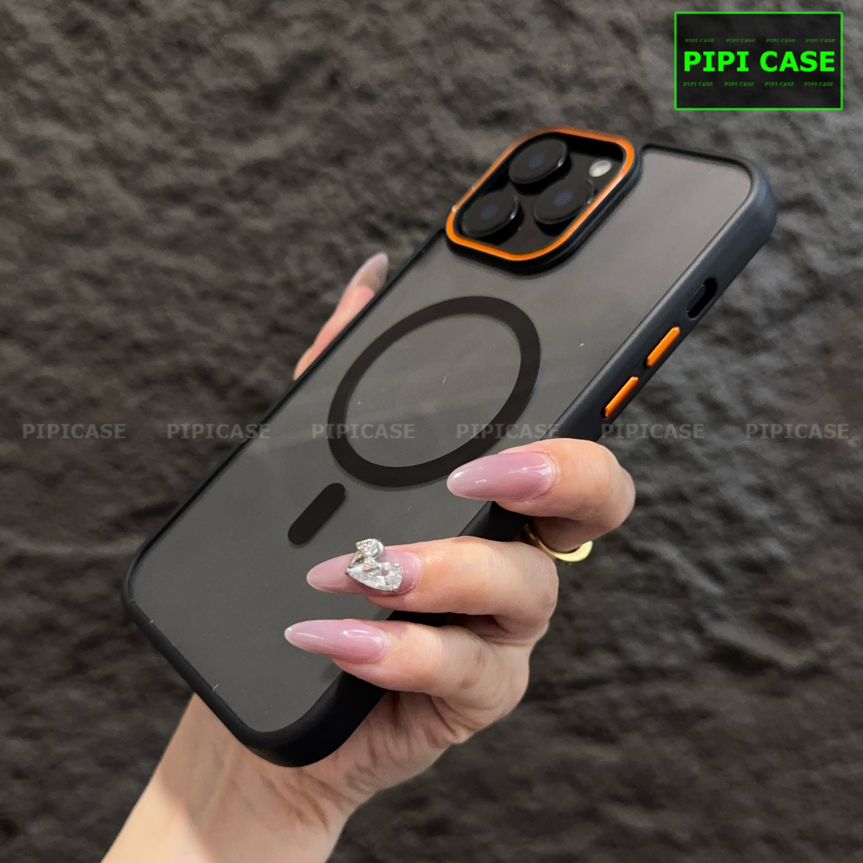 Ốp Lưng iPhone 14 Pro - KM Color - Đen