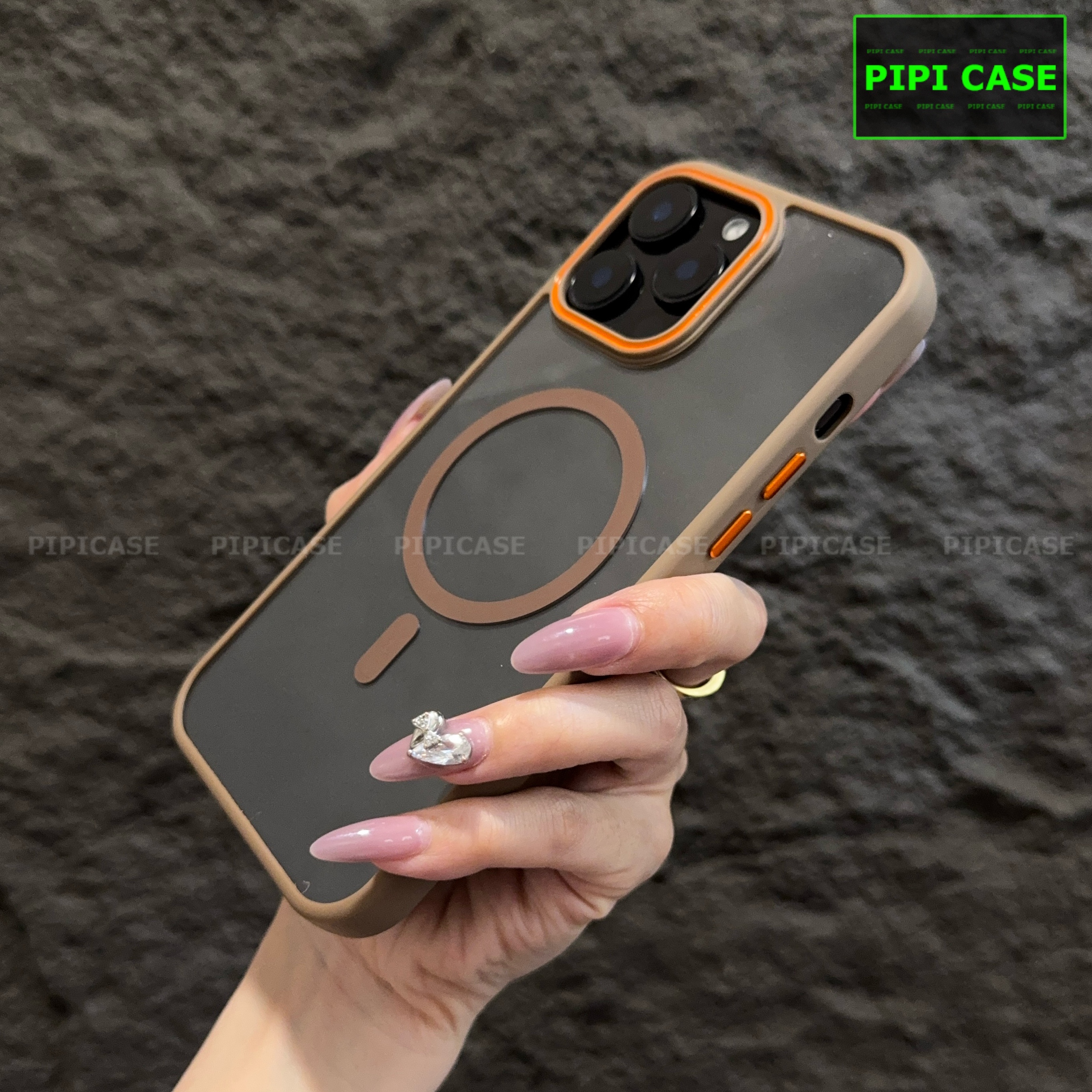 Ốp Lưng iPhone 14 Pro - KM Color - Nâu