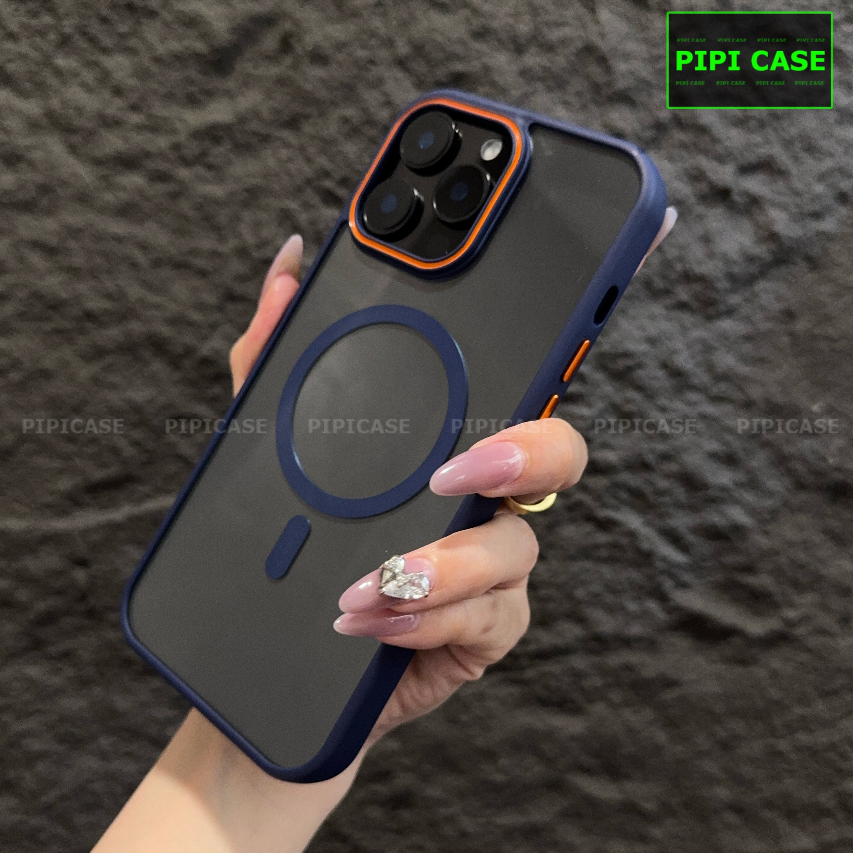 Ốp Lưng iPhone 14 Pro - KM Color - Xanh Dương