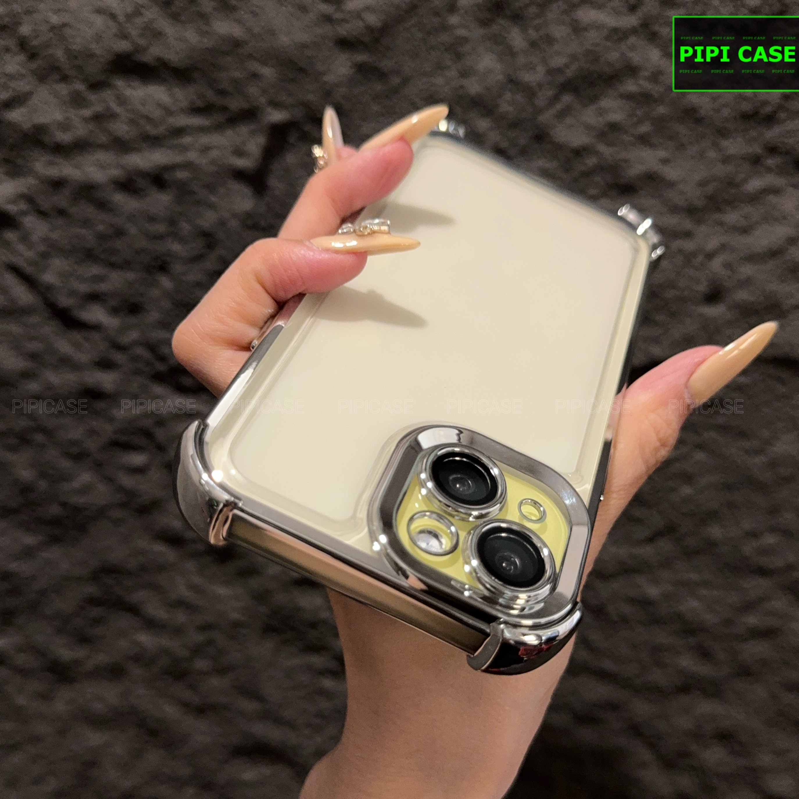 Ốp Lưng iPhone 15 - Gu - Bạc