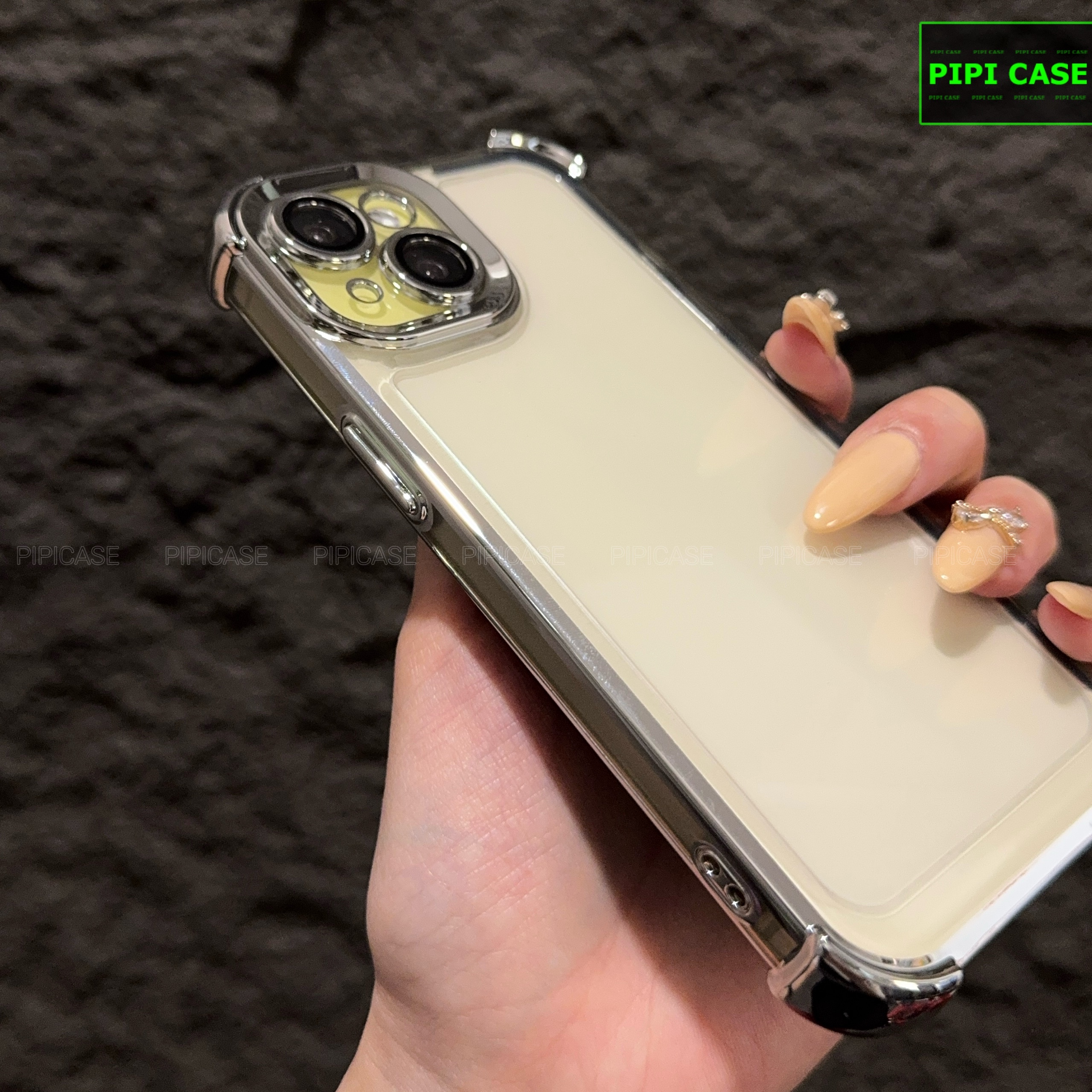 Ốp Lưng iPhone 15 - Gu - Bạc