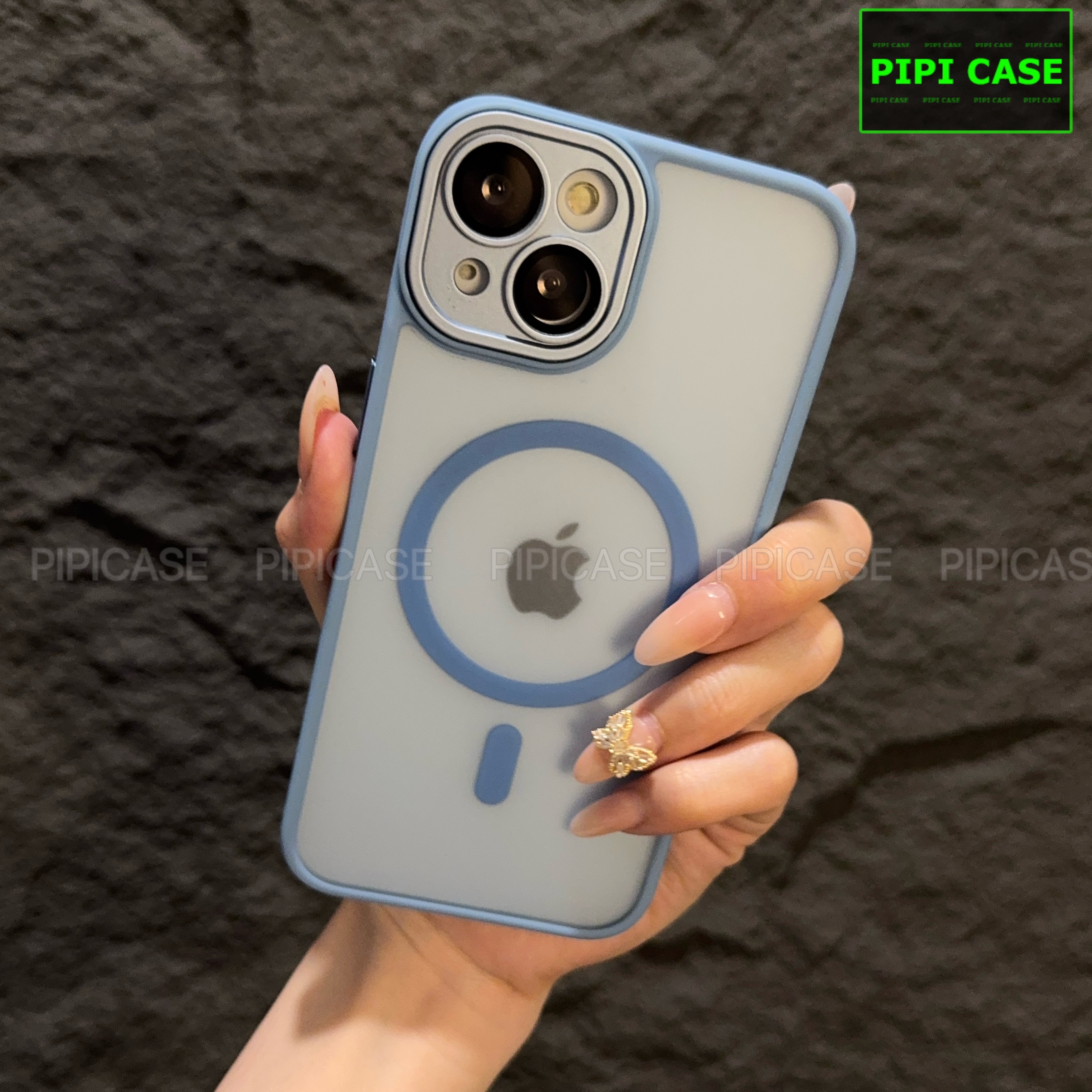 Ốp Lưng iPhone 15 - Kao - Xanh Nhạt