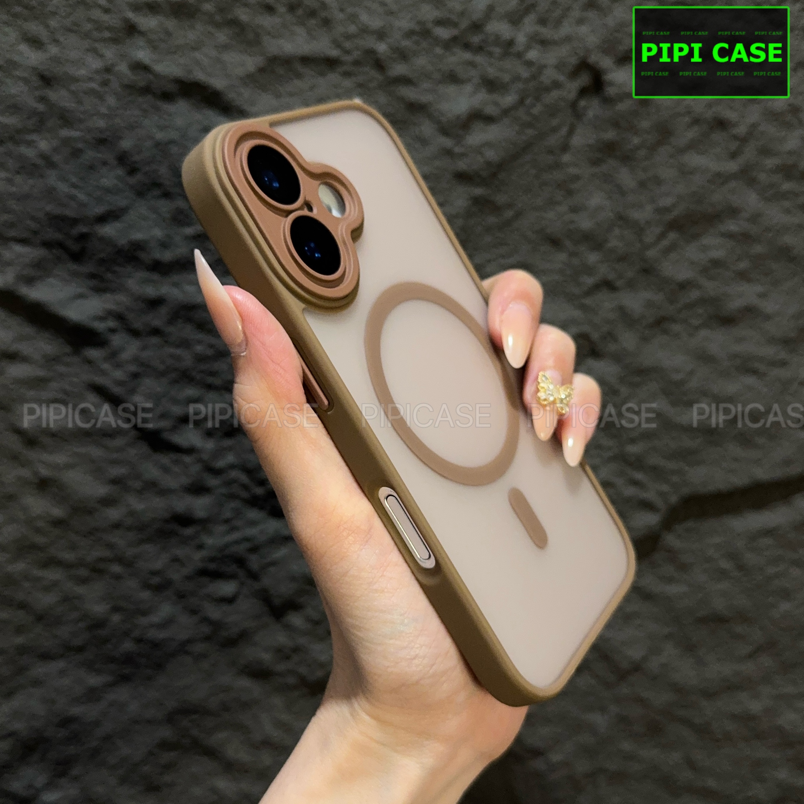 Ốp Lưng iPhone 16 - Kao - Nâu