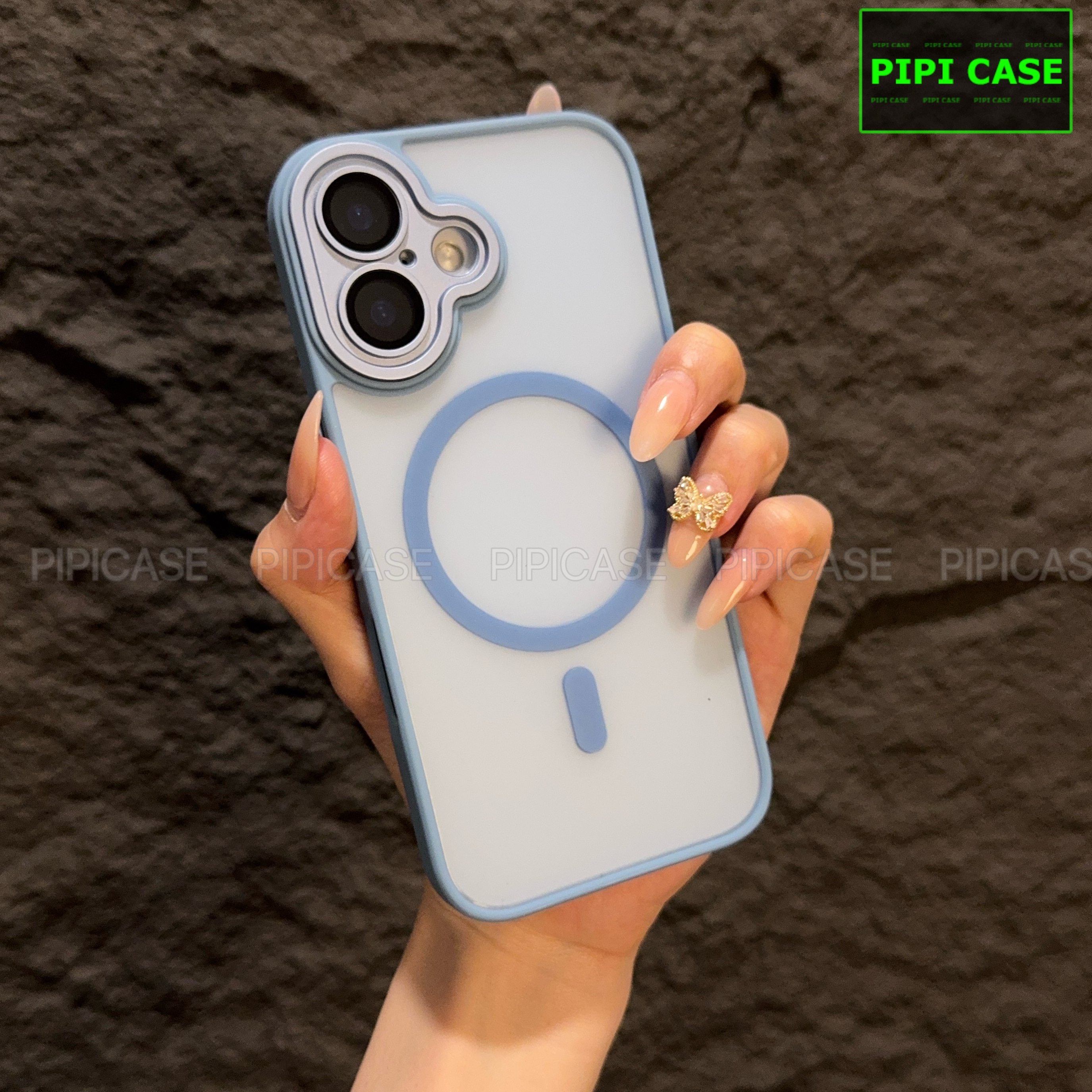 Ốp Lưng iPhone 16 - Kao - Xanh Nhạt