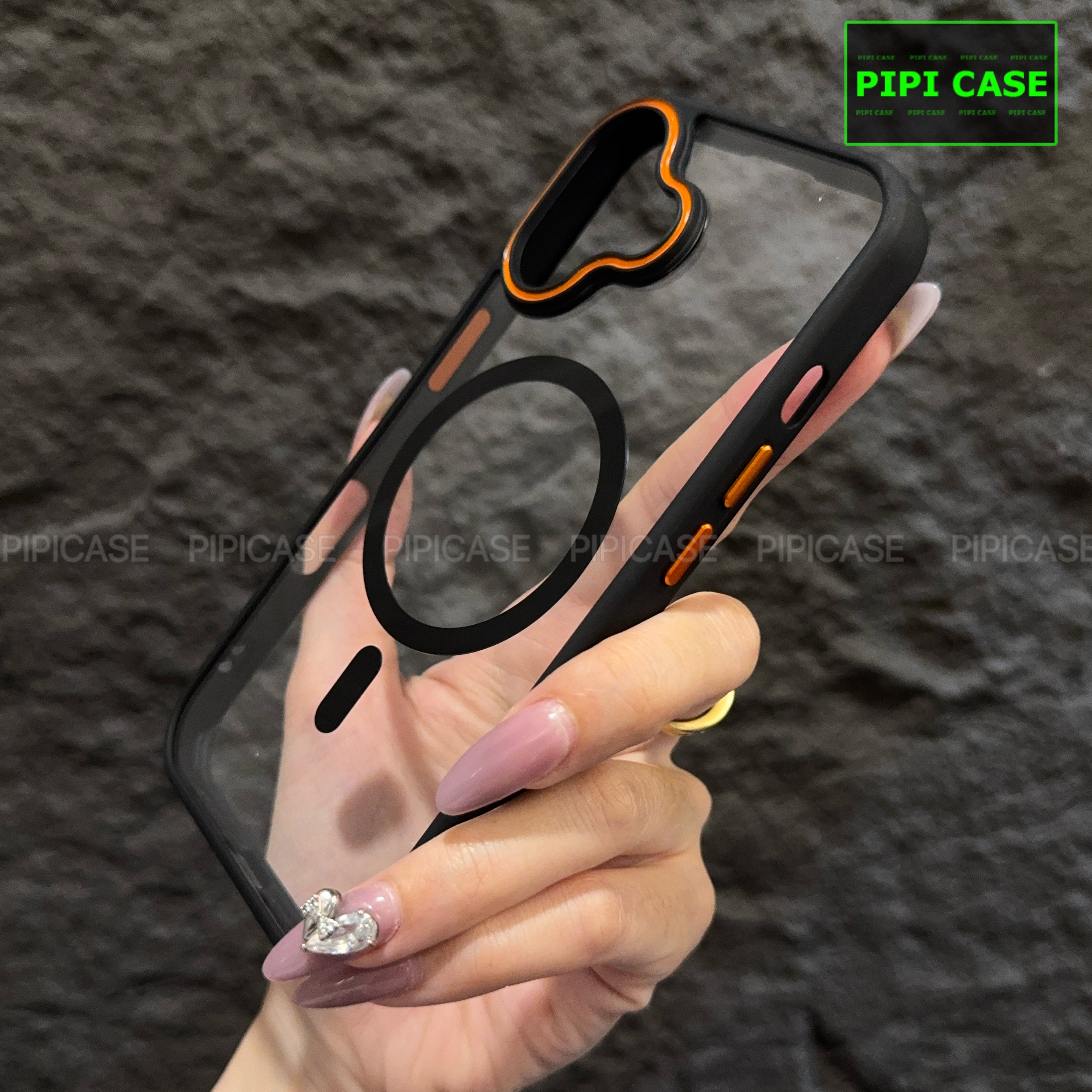 Ốp Lưng iPhone 16 Plus - KM Color - Đen