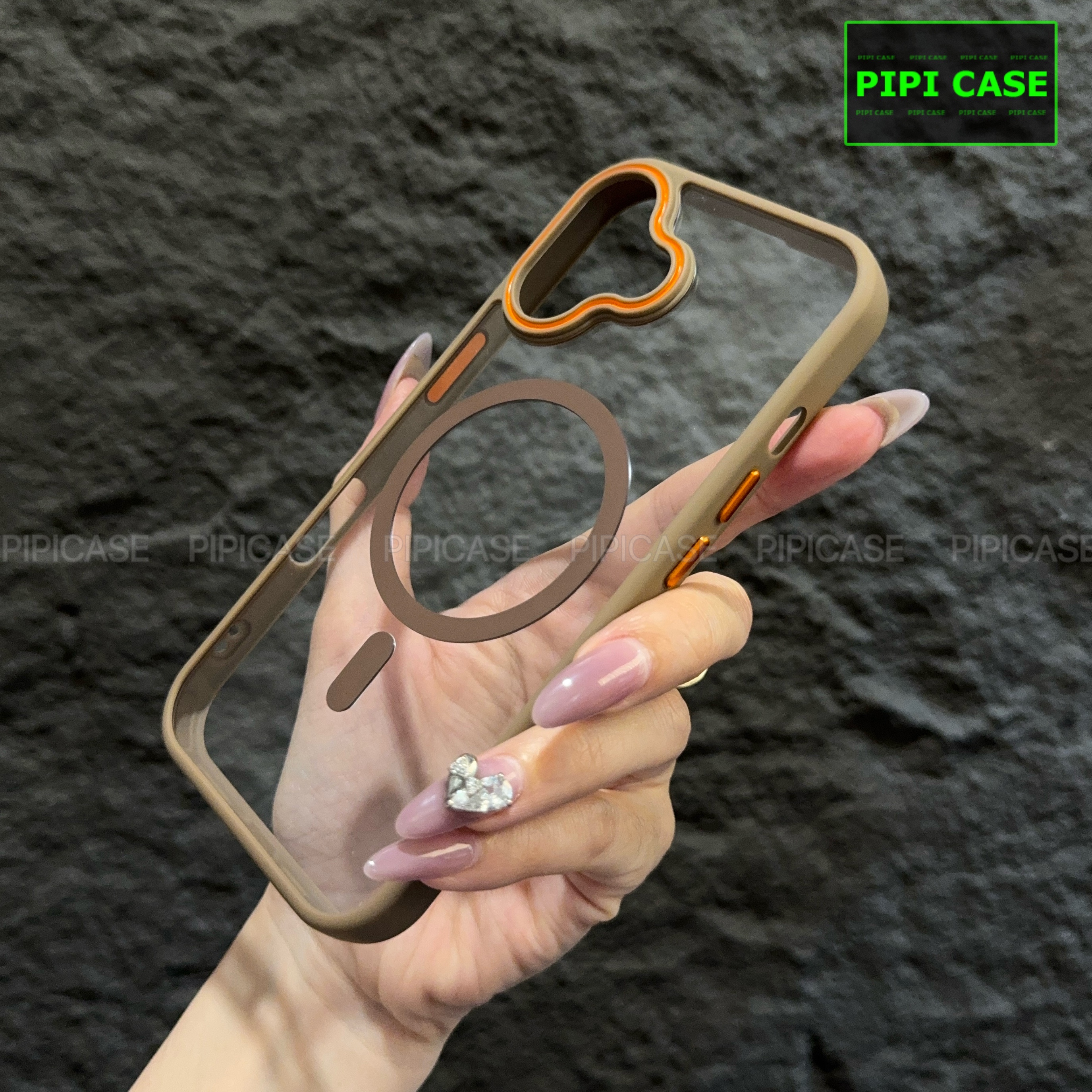 Ốp Lưng iPhone 16 Plus - KM Color - Nâu