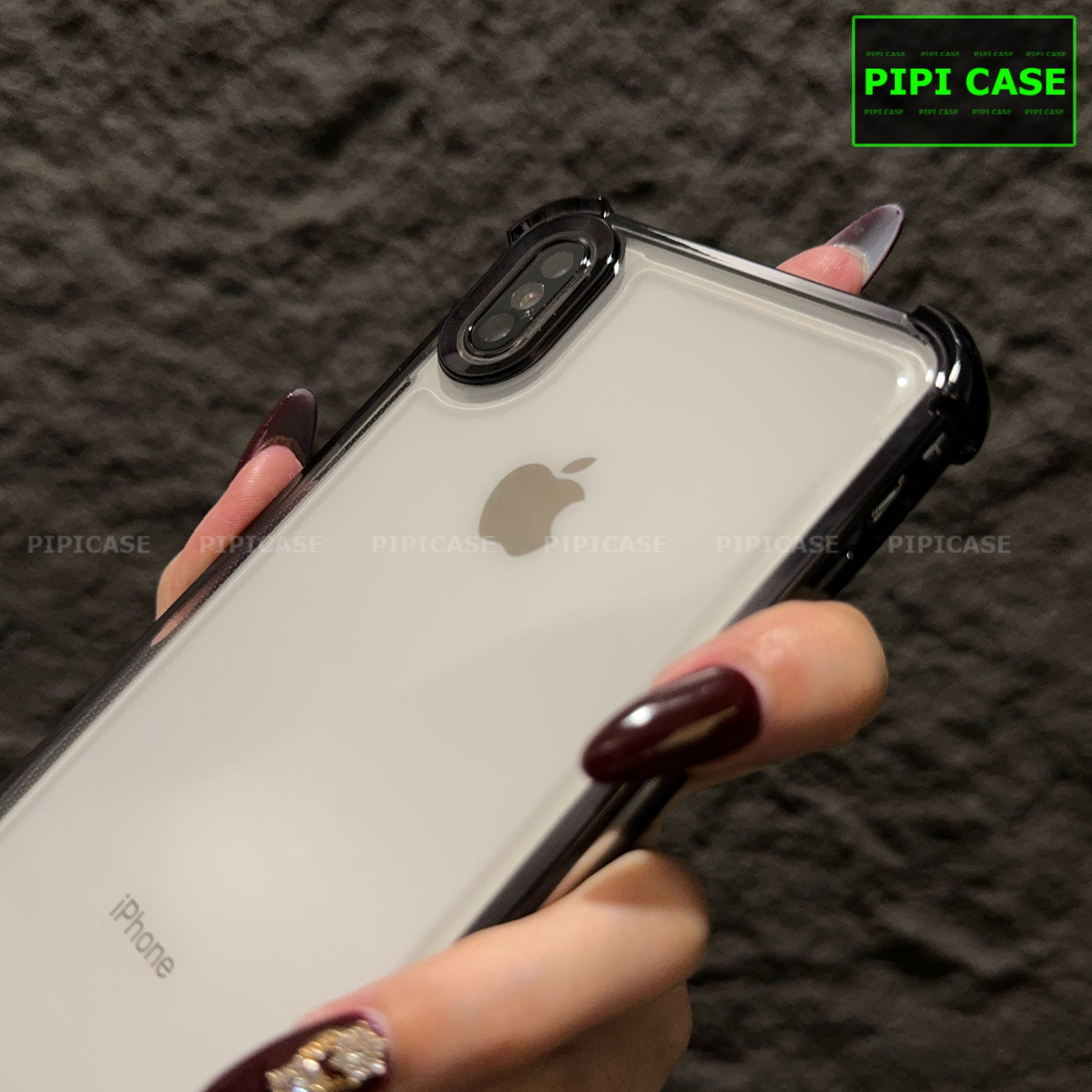 Ốp Lưng iPhone XS Max - Gu - Đen