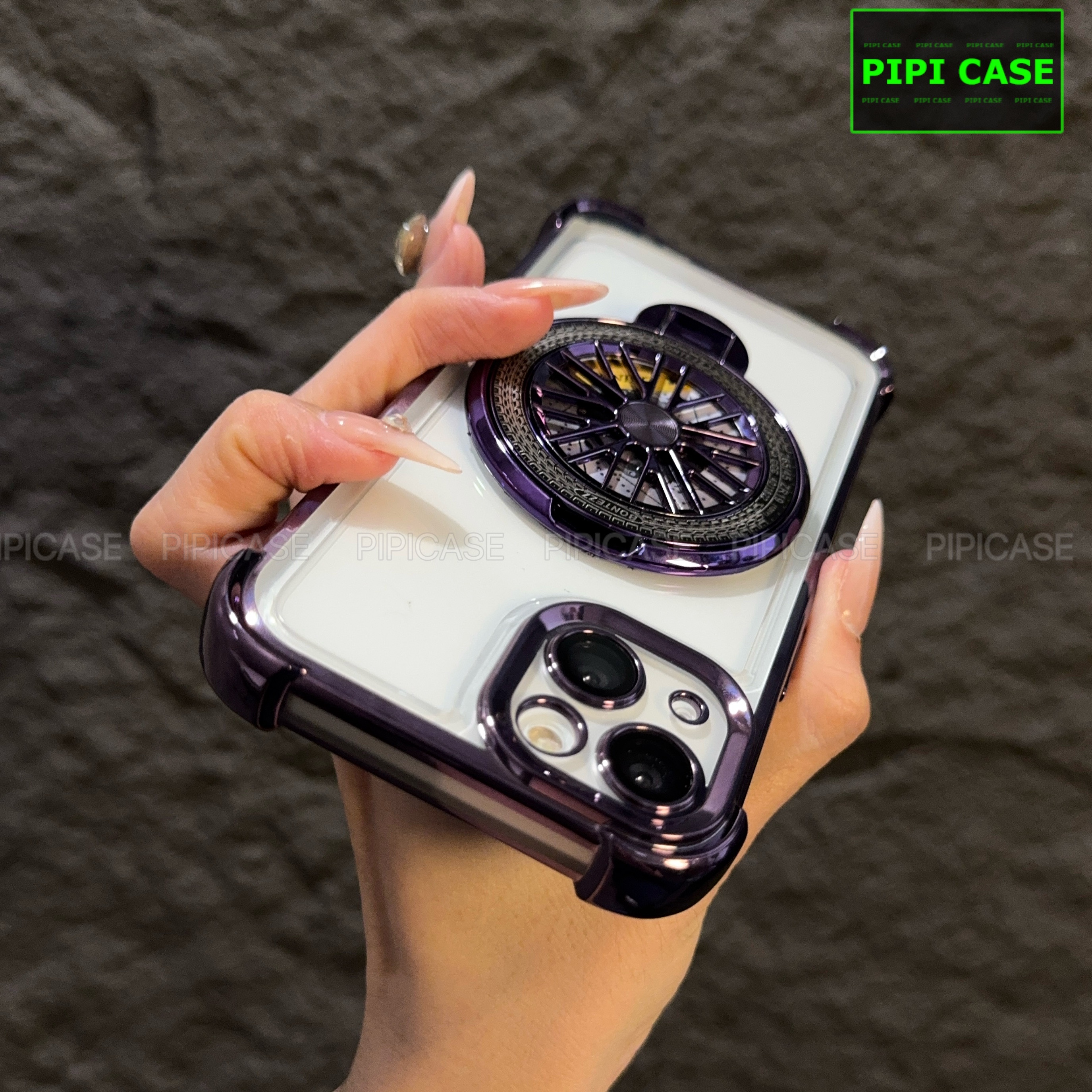 Ốp lưng iPhone 15 - AB - Tím