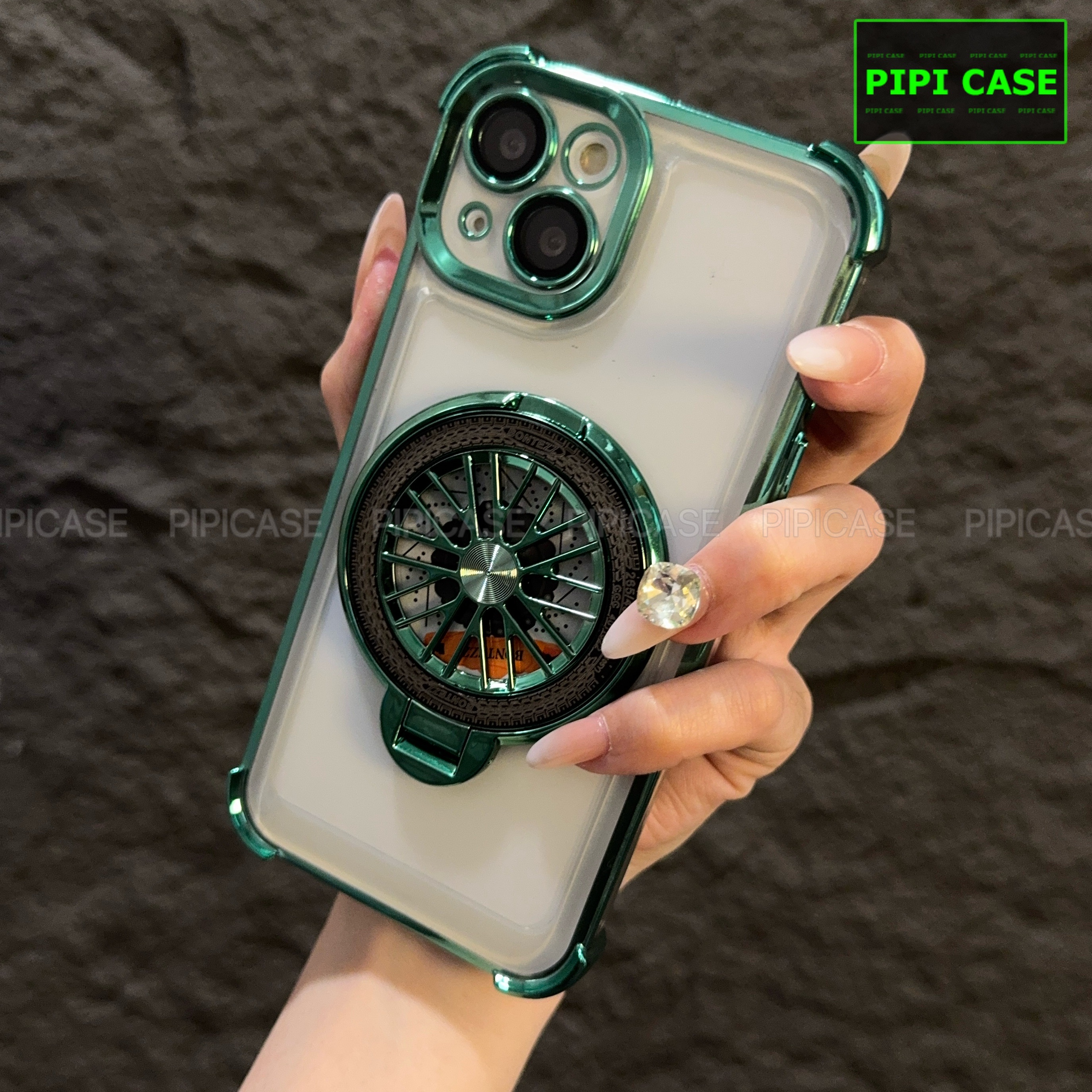 Ốp lưng iPhone 15 - AB - Xanh Lá
