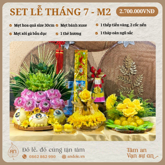 Mâm Cúng Rằm Tháng 7 Mẫu 2 – Trang Trọng, Ý Nghĩa Và Chu Toàn.