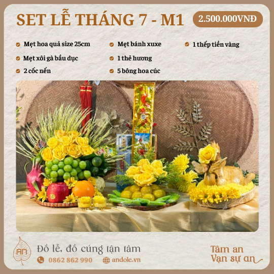 Mâm Cúng Rằm Tháng 7 Mẫu 1 – Sự Lựa Chọn Chu Toàn Cho Dịp Lễ Vu Lan.