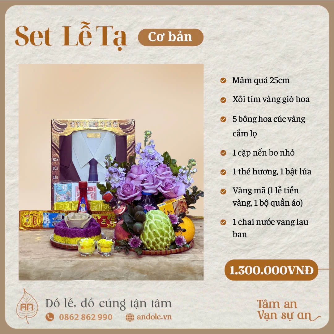 Set Lễ Tạ Cơ Bản: Trọn Vẹn Lòng Thành Đối Với Thần Linh Và Tổ Tiên