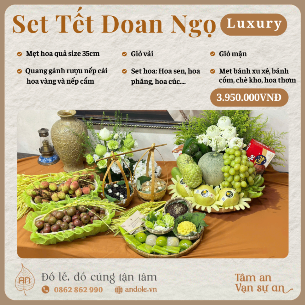 Set Tết Đoan Ngọ - Mẫu 6 LUXURY