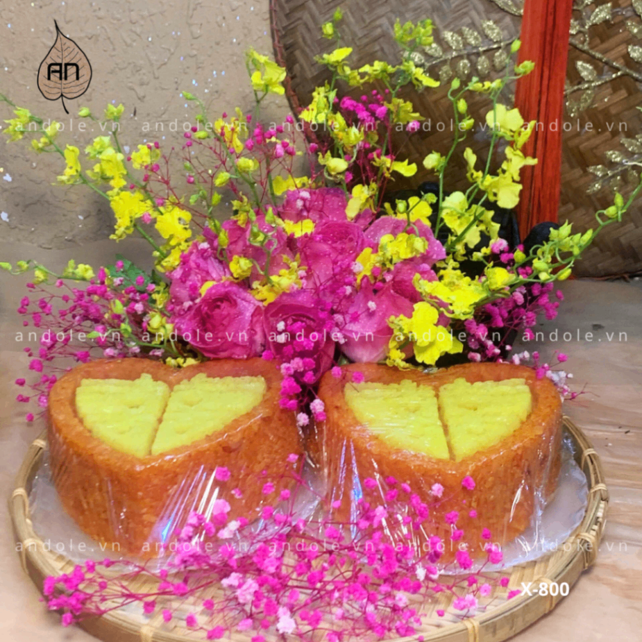 Mâm 2 đĩa xôi chữ hỉ - Mẫu 14