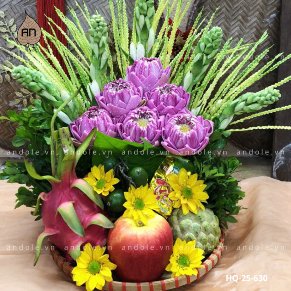 Mẹt Hoa Quả Size 25cm - Mẫu 108