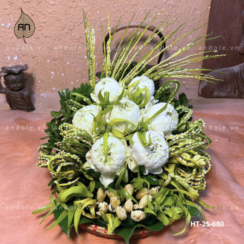 Mẹt Hoa Trầu Size 25cm Mẫu 55